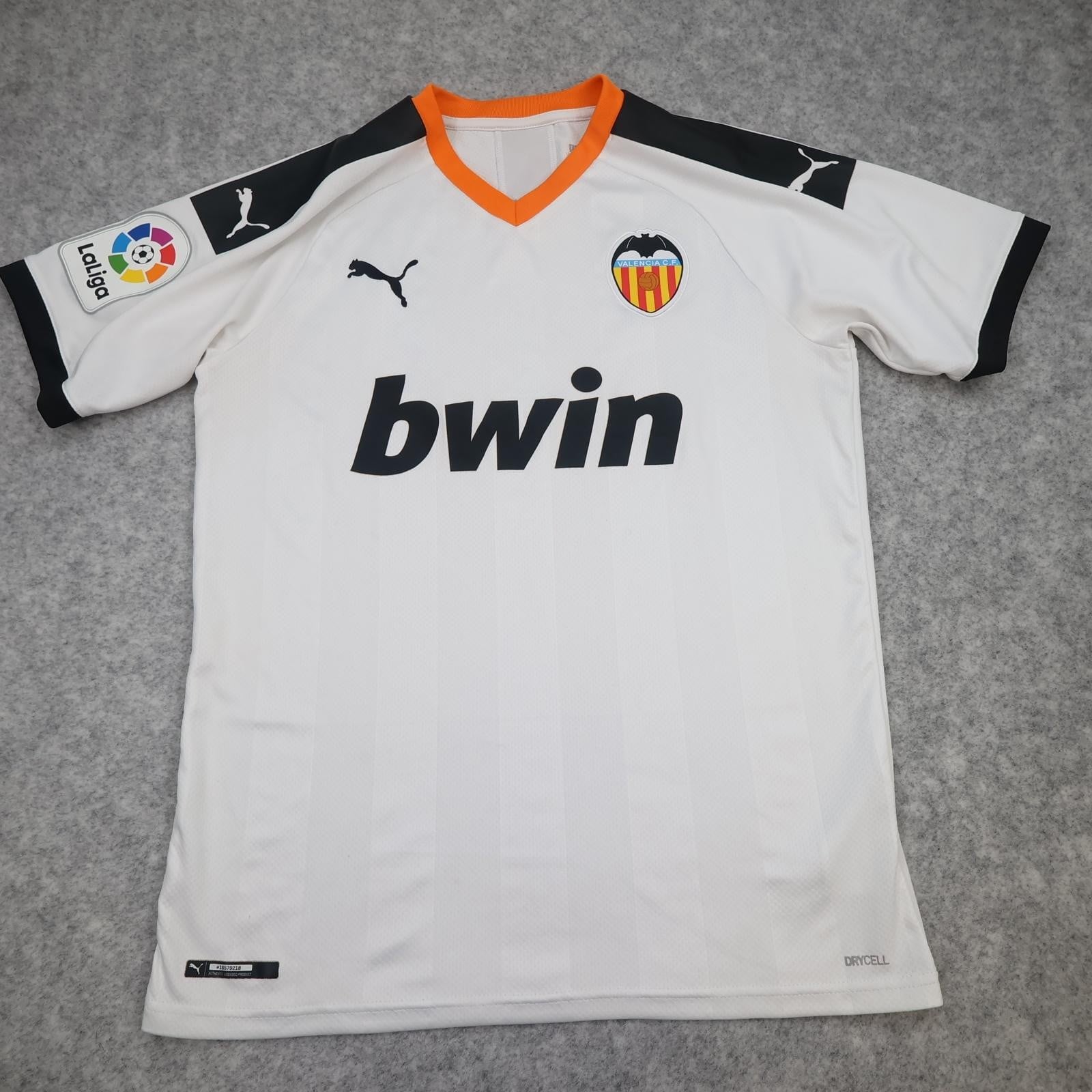 Valencia CF Shirt Mens Medium White Home 2019 2020 La Liga Soccer Jersey Puma