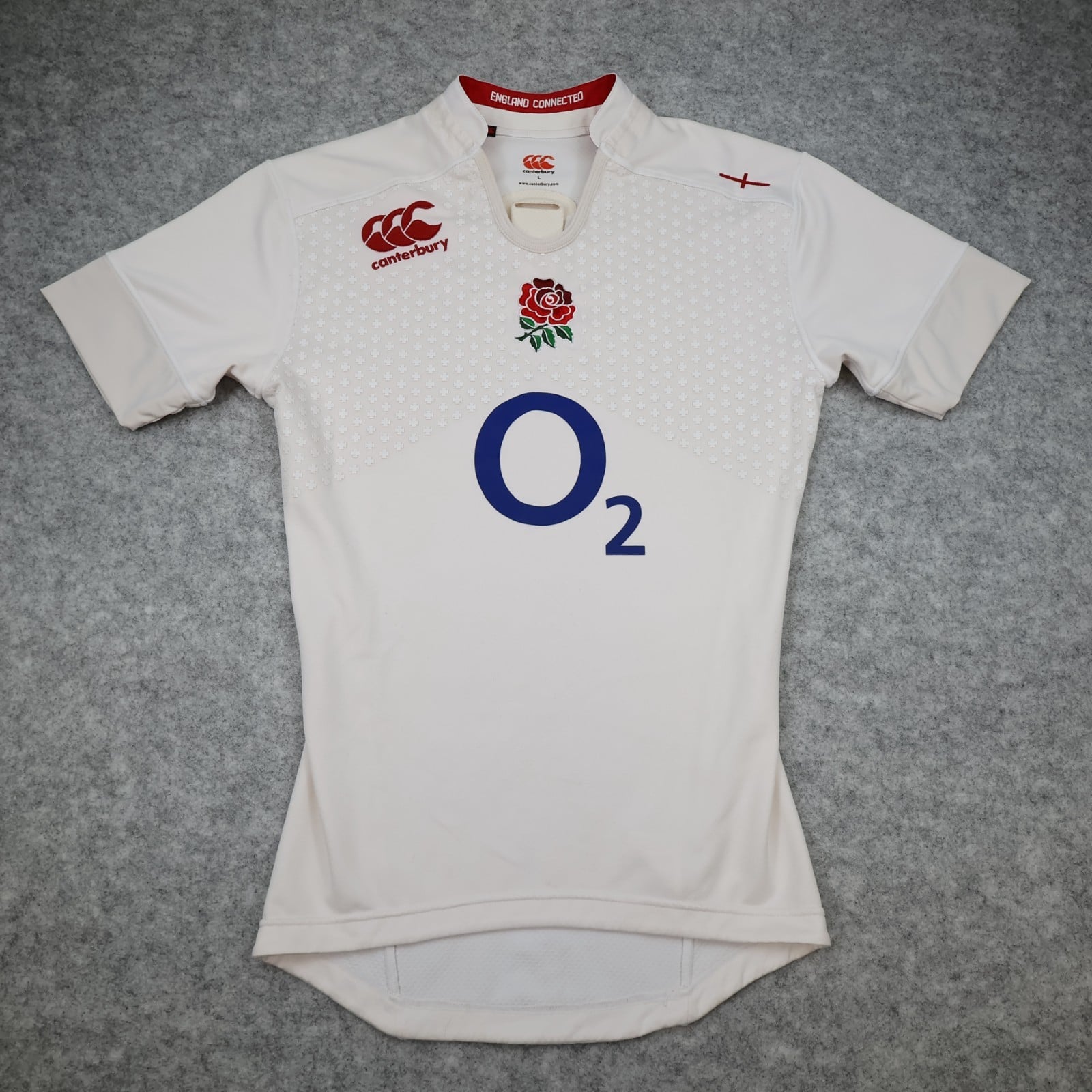 England Rugby Shirt Large White Home Kit 2014 2016 Nike Jersey Player Issue