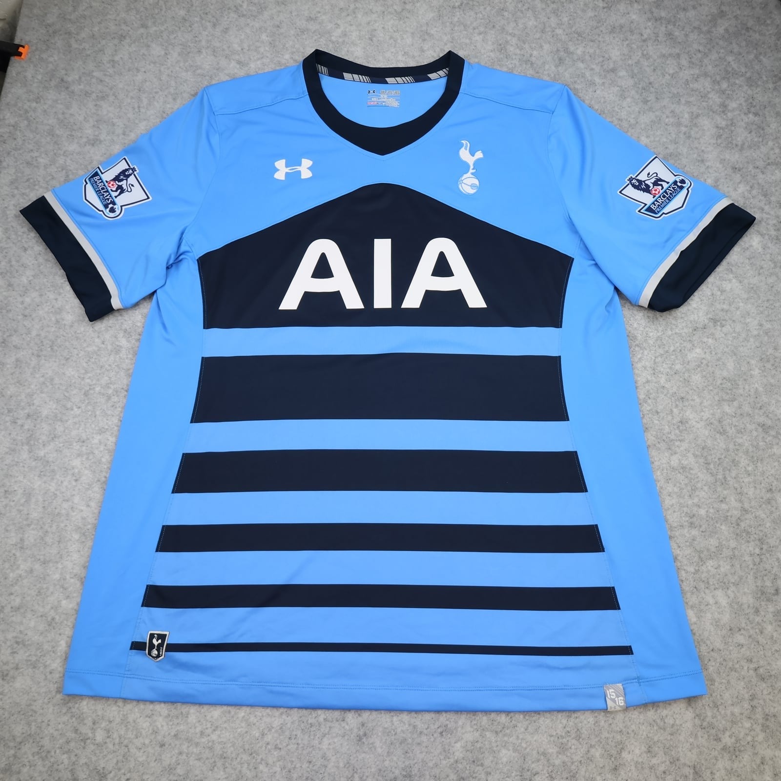 Tottenham Hotspur Football Shirt 3XL Blue Away 2015 2016 Under Armour Son 7