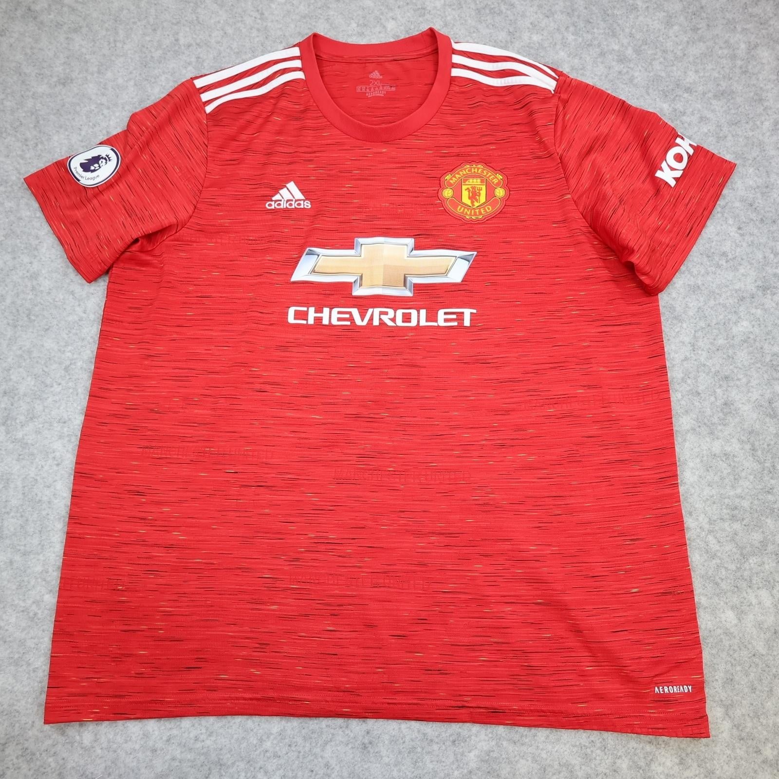 Manchester United Shirt Mens 2XL Red Home 2020 2021 Football Adidas Chevrolet