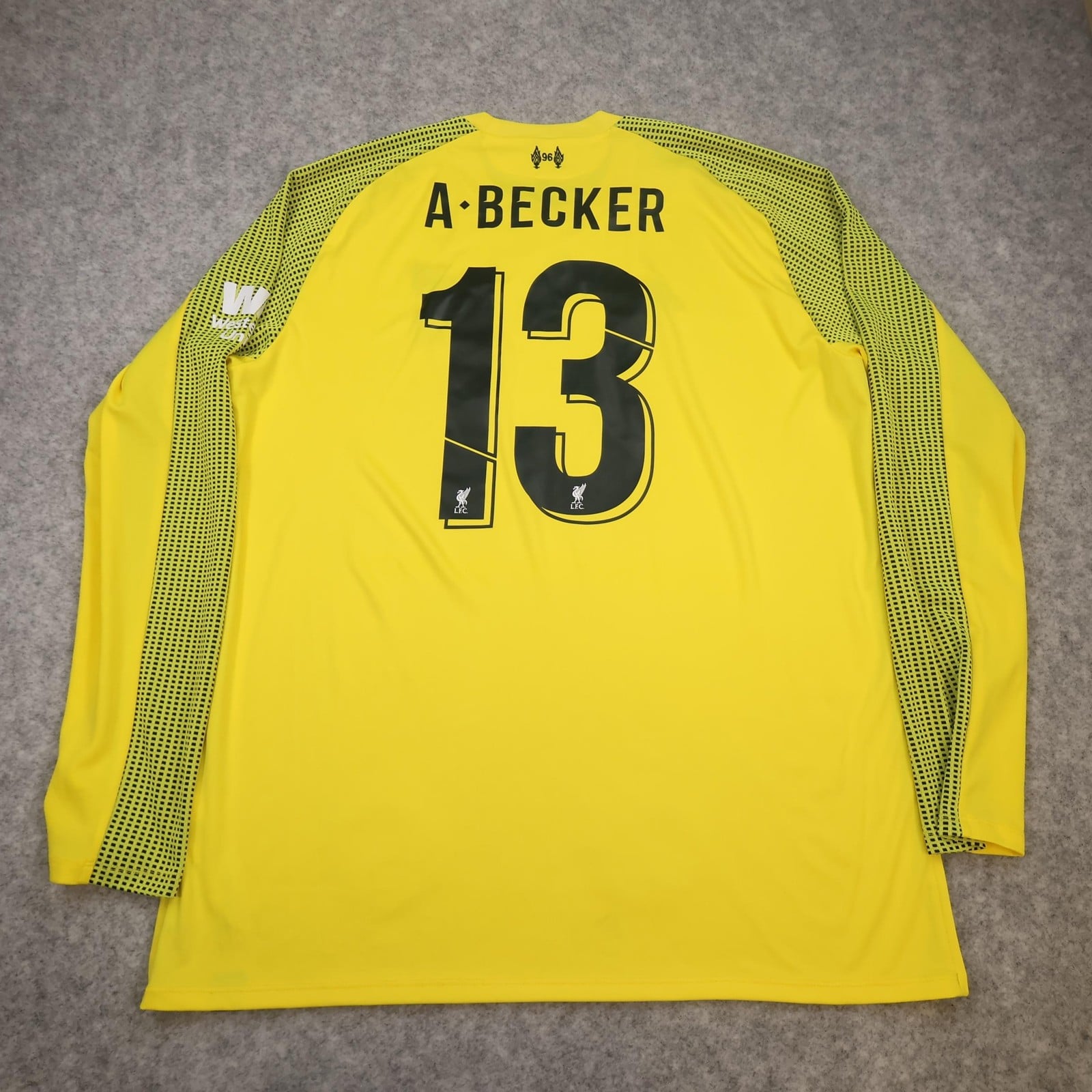 Liverpool Goalkeeper Shirt Mens XL Yellow 2018 2019 New Balance Becker 13 Jersey