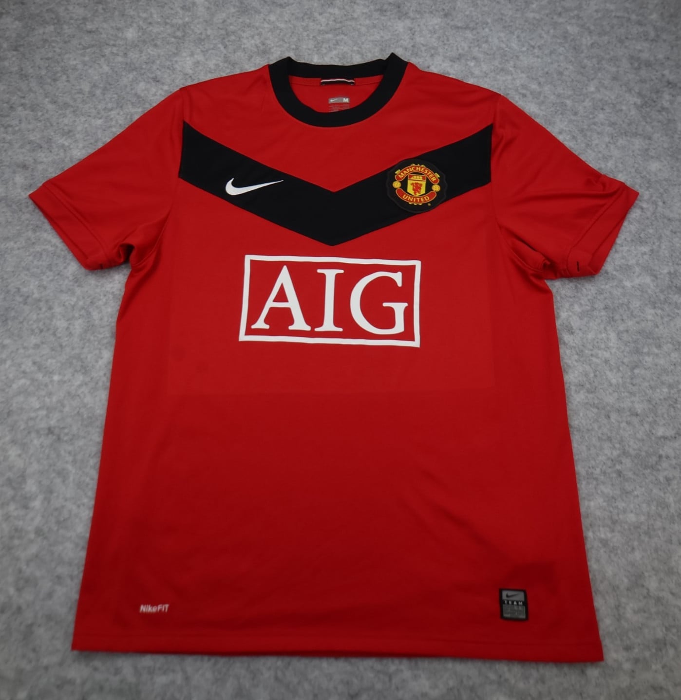 Manchester United Shirt Medium Red Home Kit 2009 2010 Nike Soccer Jersey