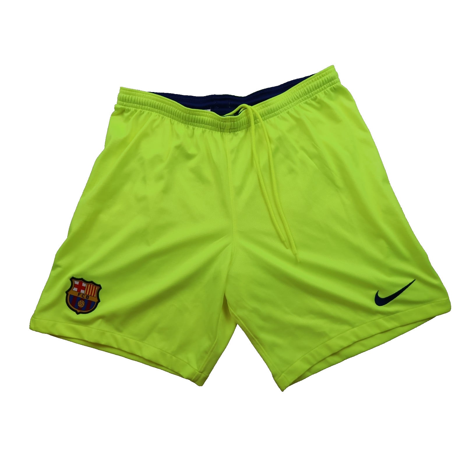 Barcelona Football Shorts Large Yellow Away 2018 2019 Nike Mens Dri-Fit