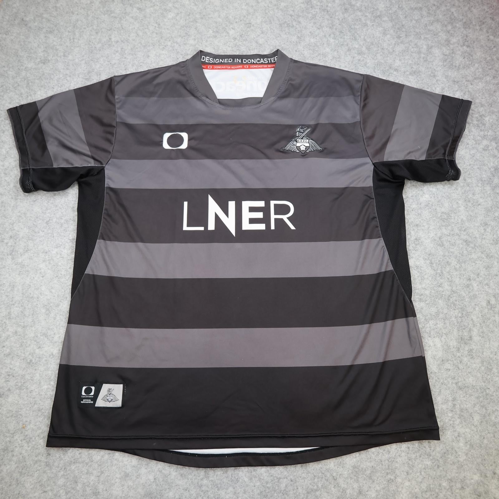 Doncaster Rovers Shirt Mens XXL Black EFL 2020 2021 Club Doncaster LNER Jersey
