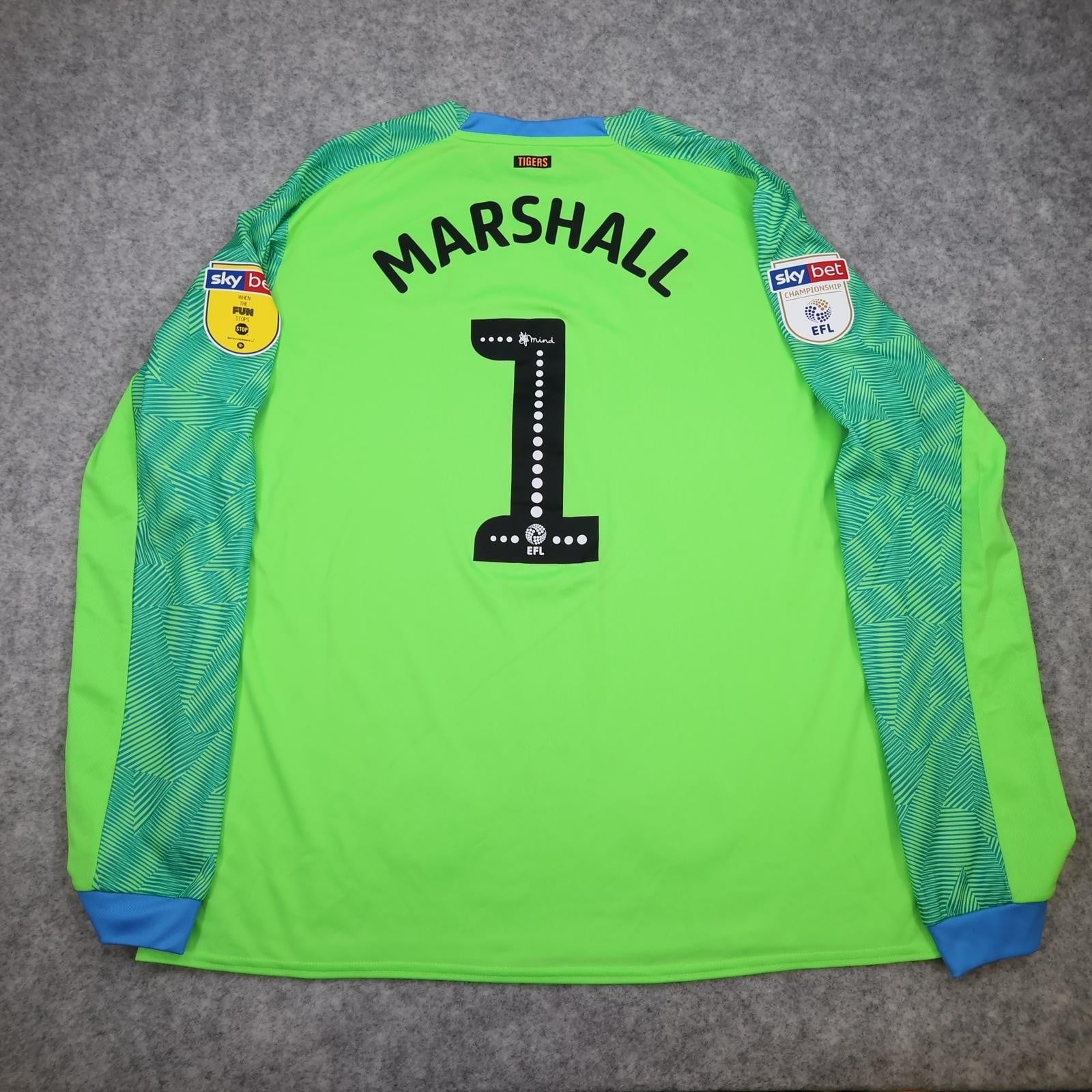 Hull City Goalkeeper Shirt Mens XXL Green EFL Football Umbro Marshall 1