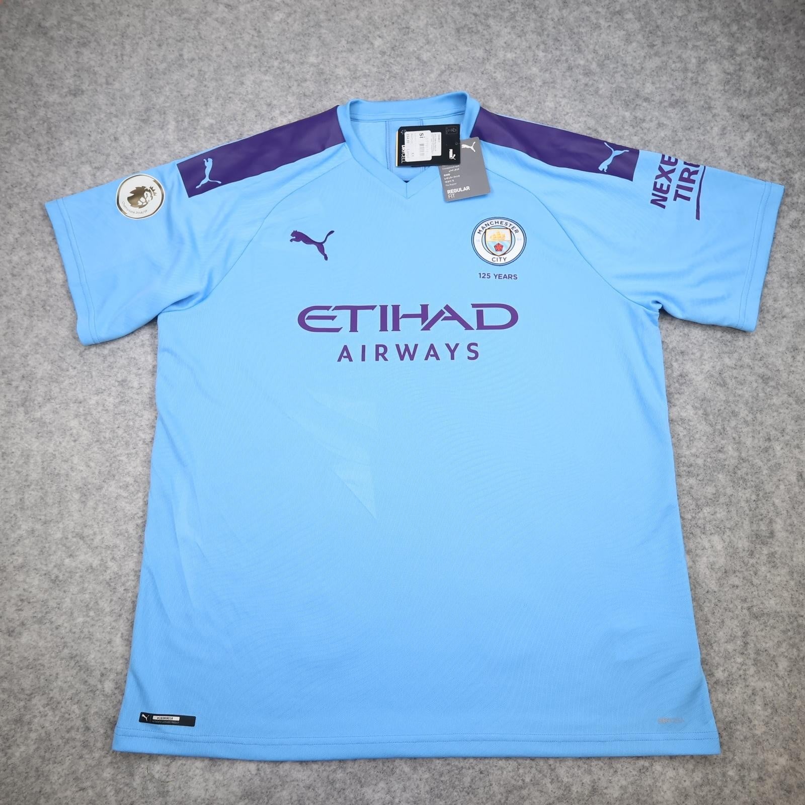 Manchester City Shirt Mens 2XL Blue Home 2019 2020 EPL Football Puma Etihad