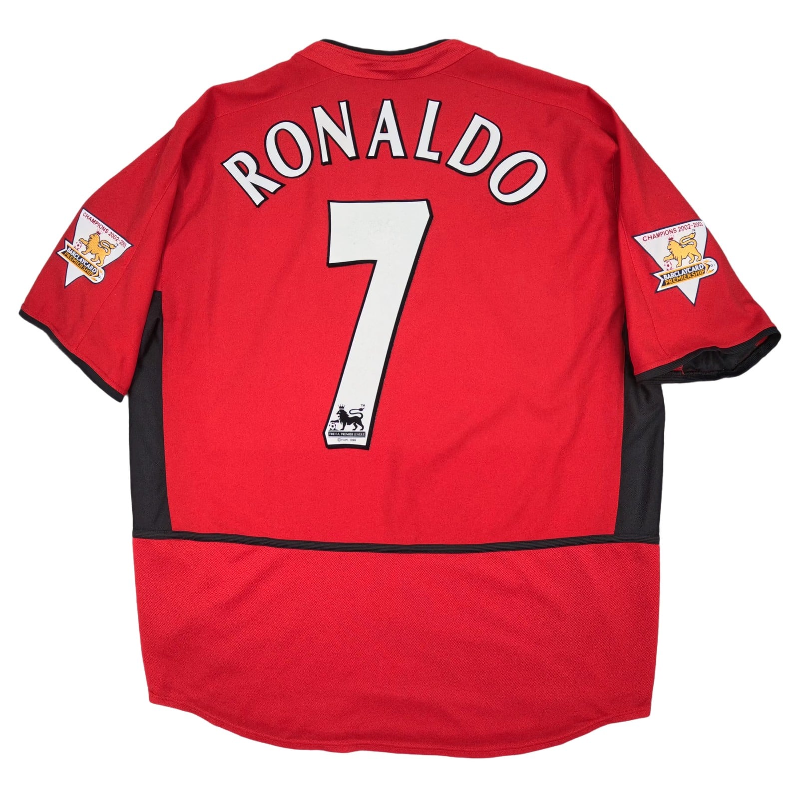 Manchester United Football Shirt Large Red Home 2002 2004 Nike Ronaldo 7 Jersey