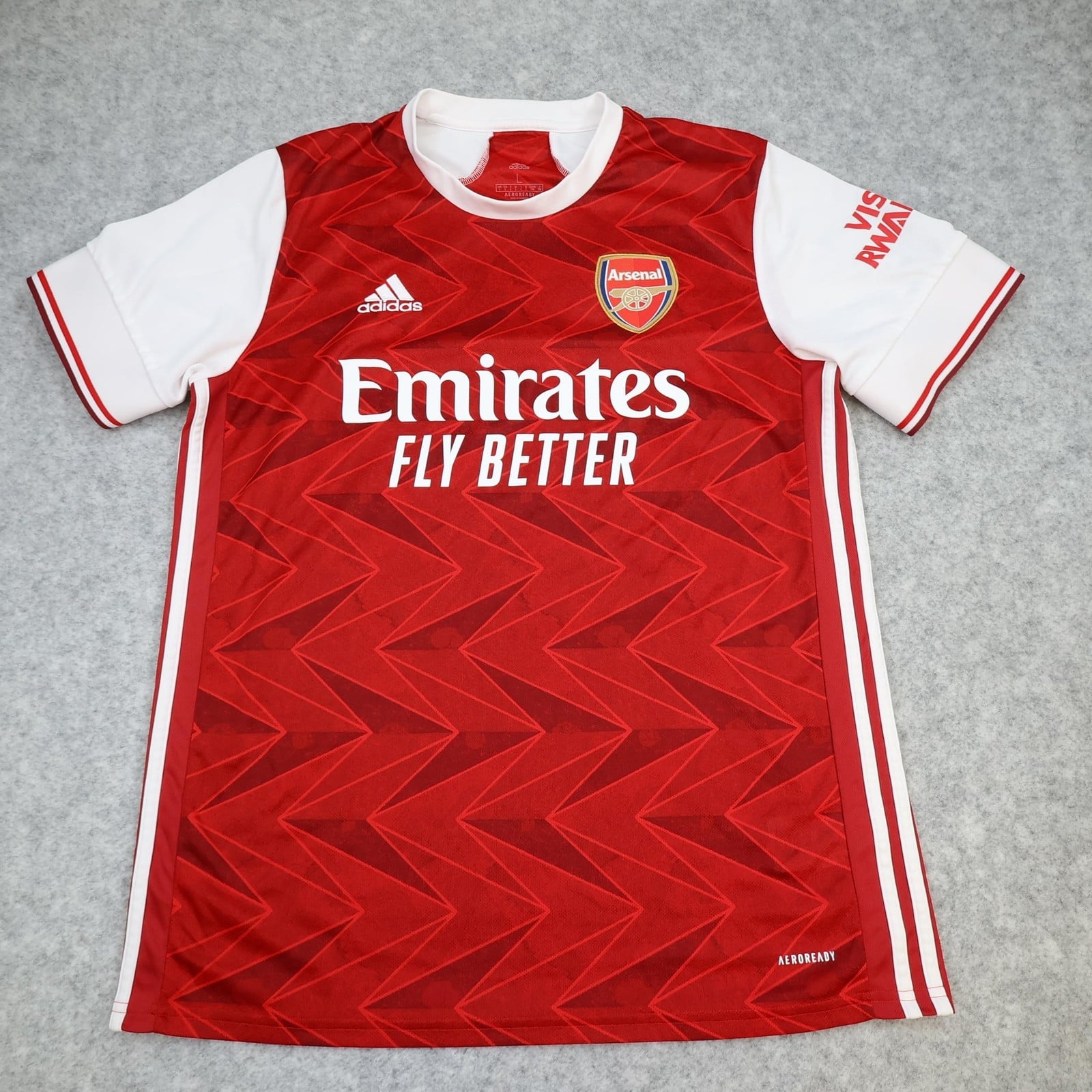 Arsenal Shirt Mens Large Red Home 2020 2021 Adidas Emirates Soccer Jersey