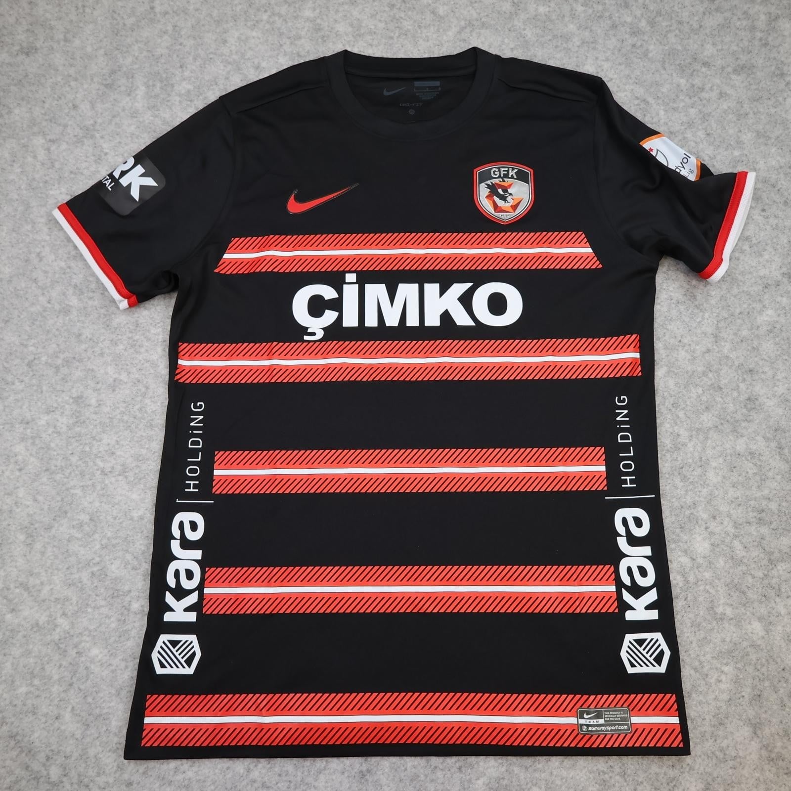 Gaziantep FK Shirt Mens Large Black Red Football Nike Dri Fit Jersey Cimko