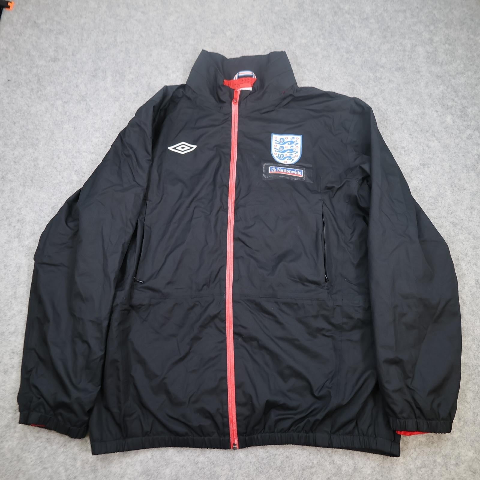 England Jacket Mens XL Black 2010 2011 Football Umbro Nationwide Training