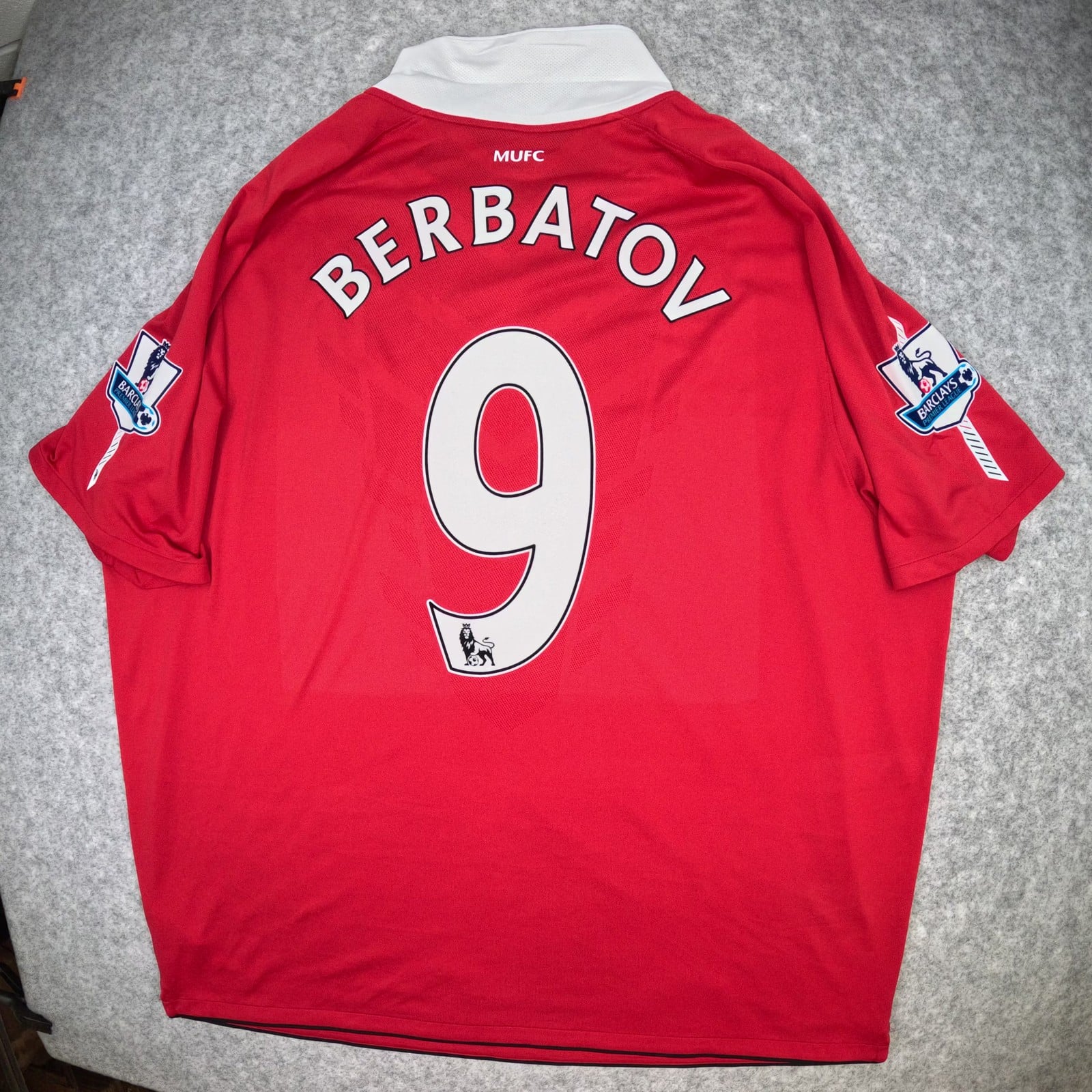 Manchester United Football Shirt 3XL Red Home 2010 11 Nike Berbatov 9 Jersey