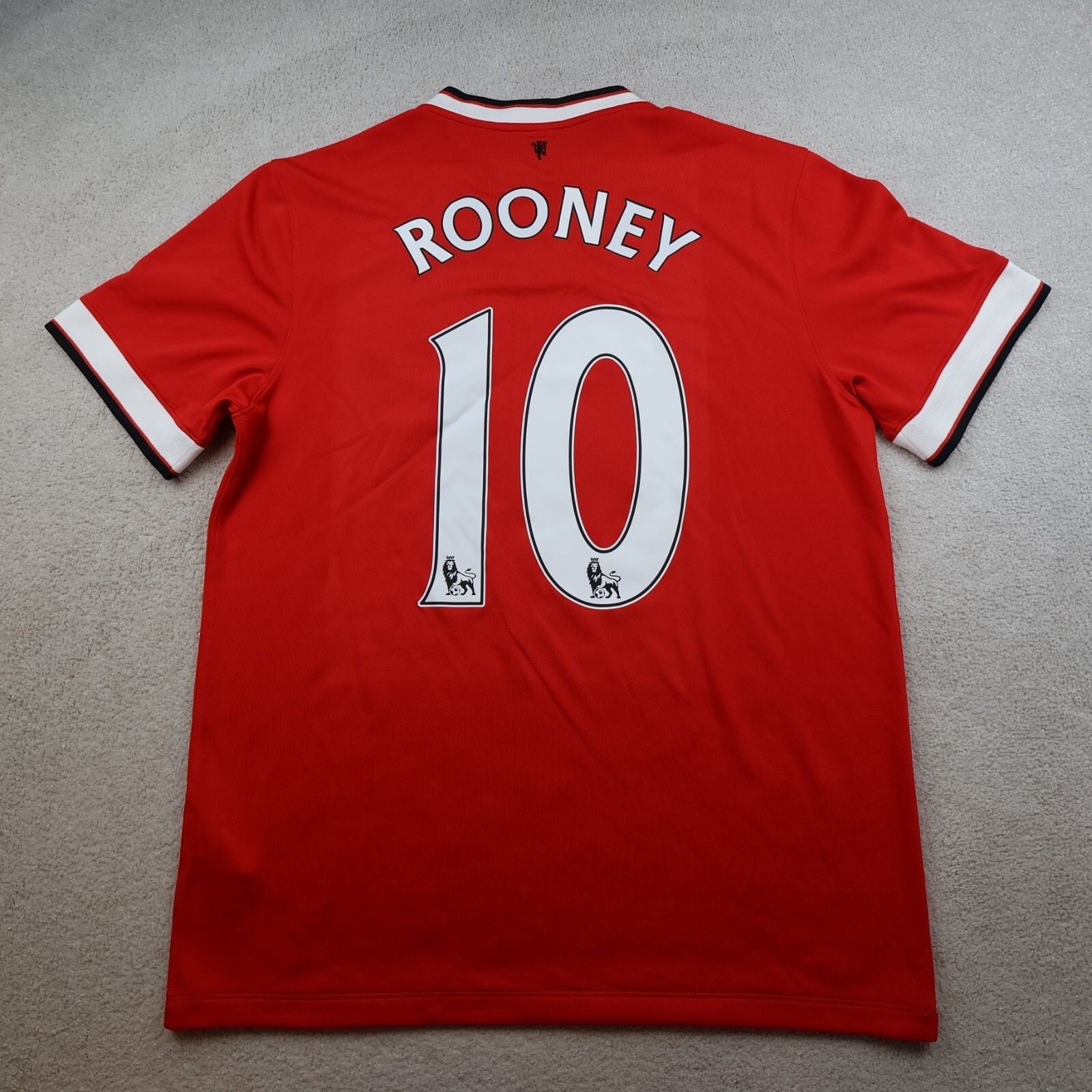 Manchester United Shirt Large Red Home Kit 2014 2015 Adidas Jersey Wayne Rooney