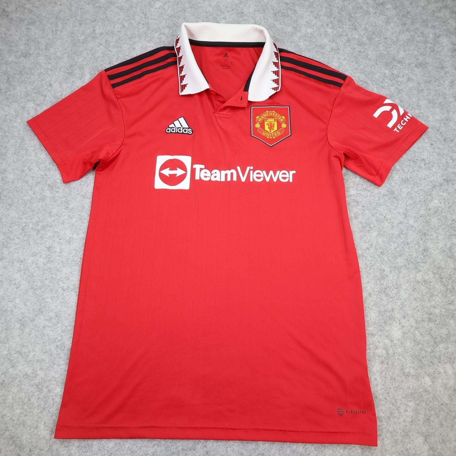 Manchester United Shirt Mens Medium Red Home 2022 2023 Football Adidas Jersey