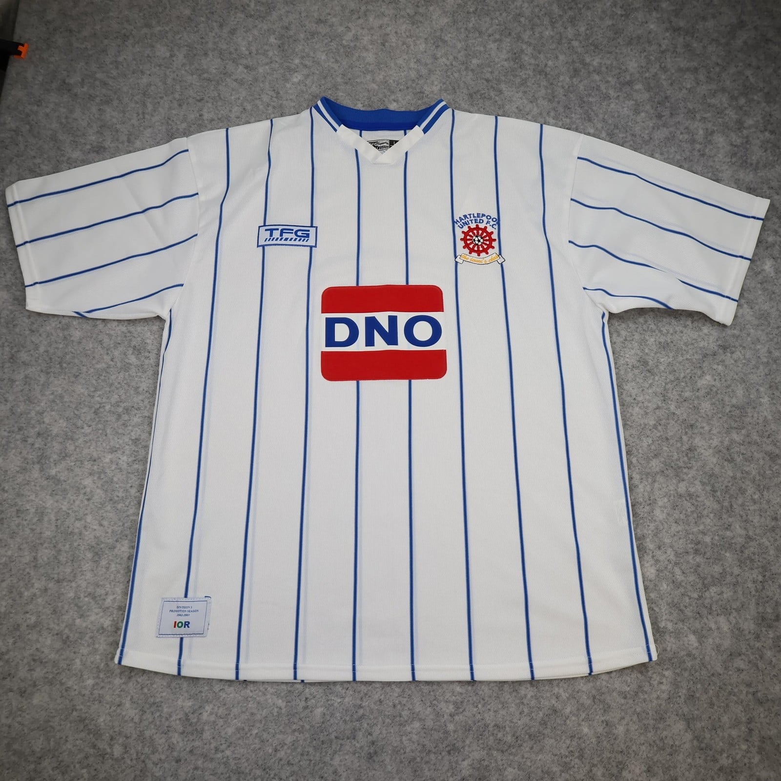 Vintage Hartlepool United Shirt Mens Large White 2002 2003 TFG Soccer Jersey