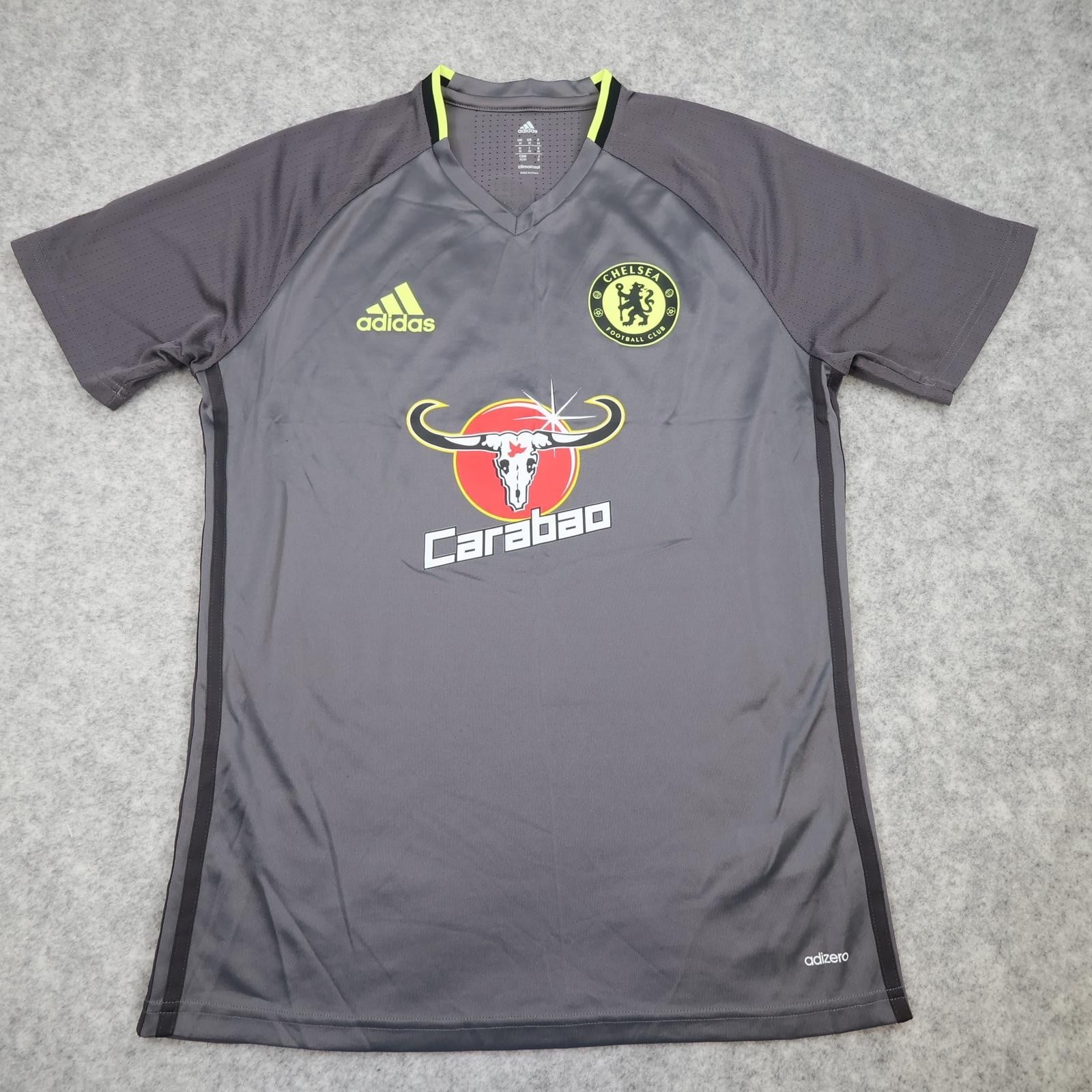 Chelsea Training Shirt Mens Medium Grey EPL Football Adidas Carabao 2016 2017