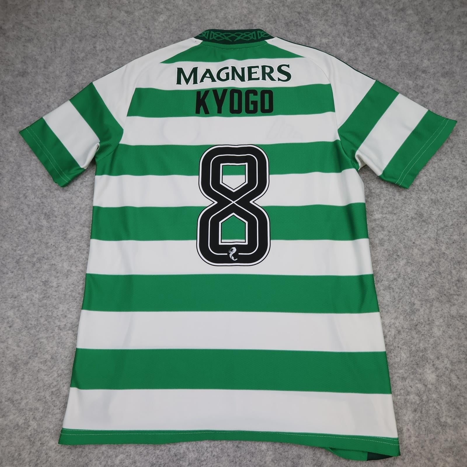 Celtic Shirt Mens Medium Green White Home 2024 2025 Adidas Soccer Jersey Kyogo 8