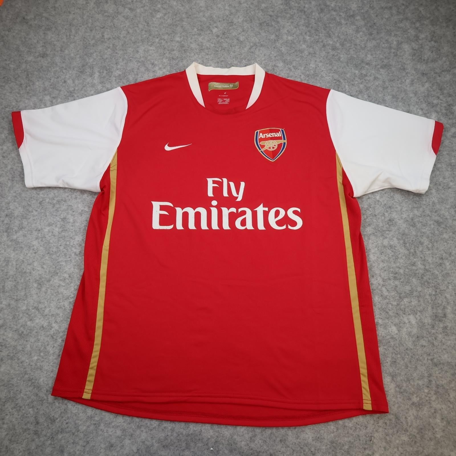 Arsenal Shirt Mens Large Red Home 2006 2008 EPL Football Nike Soccer Jersey