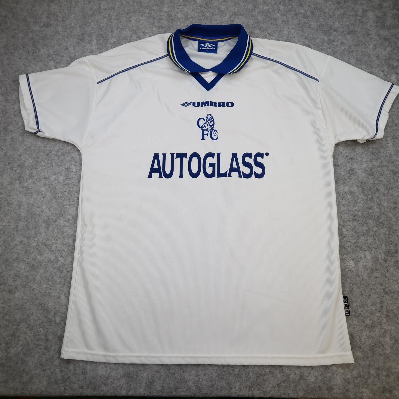 Vintage Chelsea Shirt Mens XL White Away EPL 1999 2001 Football Umbro Autoglass