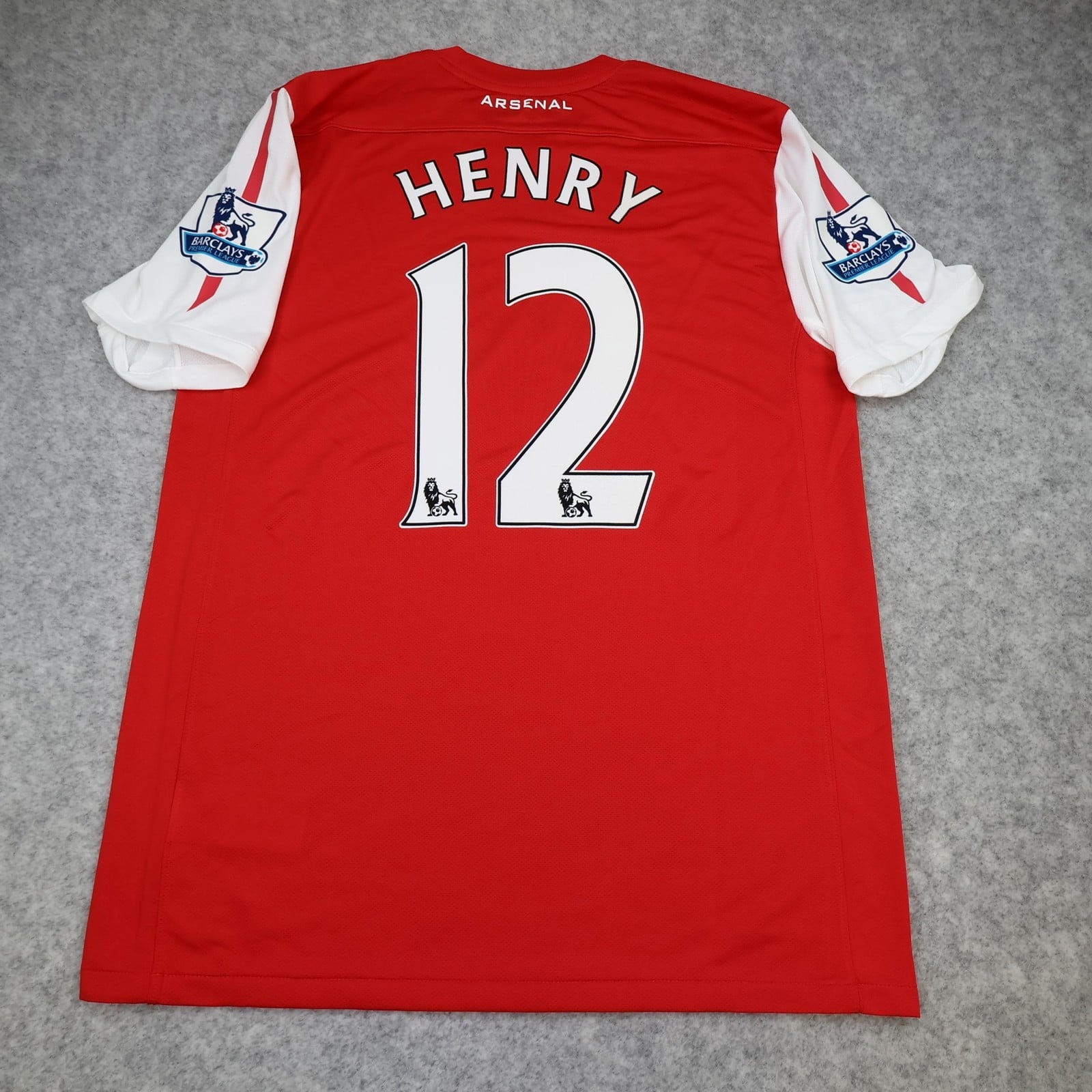 Arsenal Shirt Mens Large Red Home 2011 2012 Football Nike Henry 12 Soccer Jersey