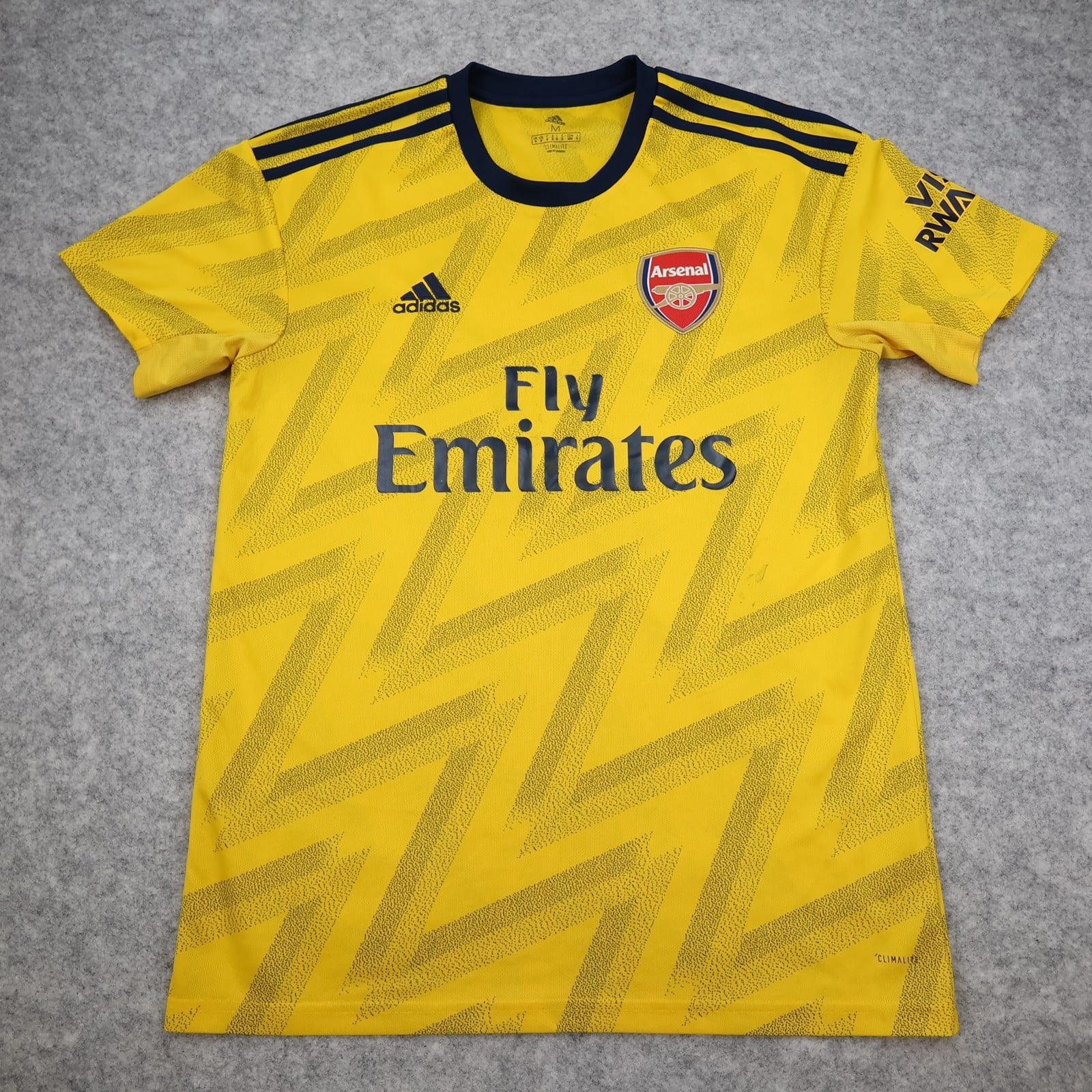 Arsenal Shirt Medium Yellow Away Kit 2019 2020 Adidas Soccer Jersey