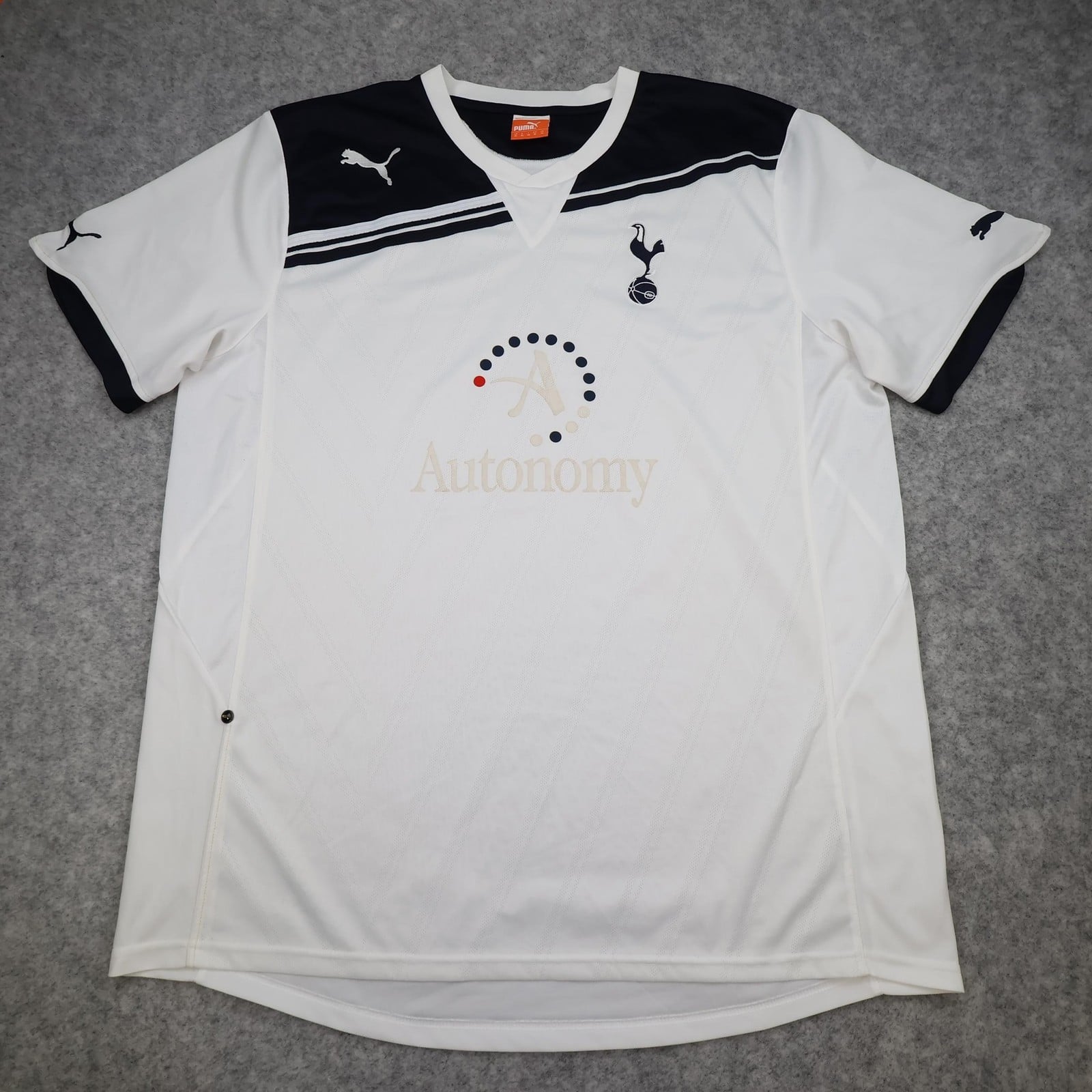 Tottenham Hotspur Shirt Mens XL White Home 2010 2011 Puma Soccer Jersey