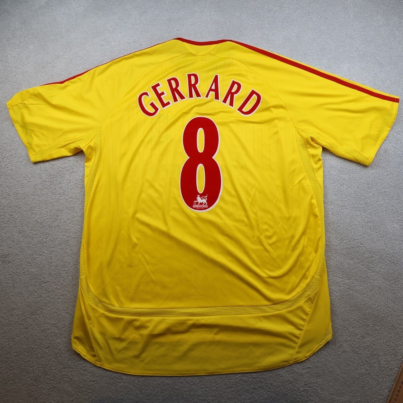 Liverpool Shirt Extra Large Yellow Away Kit 2006 2007 Adidas Jersey Gerrard