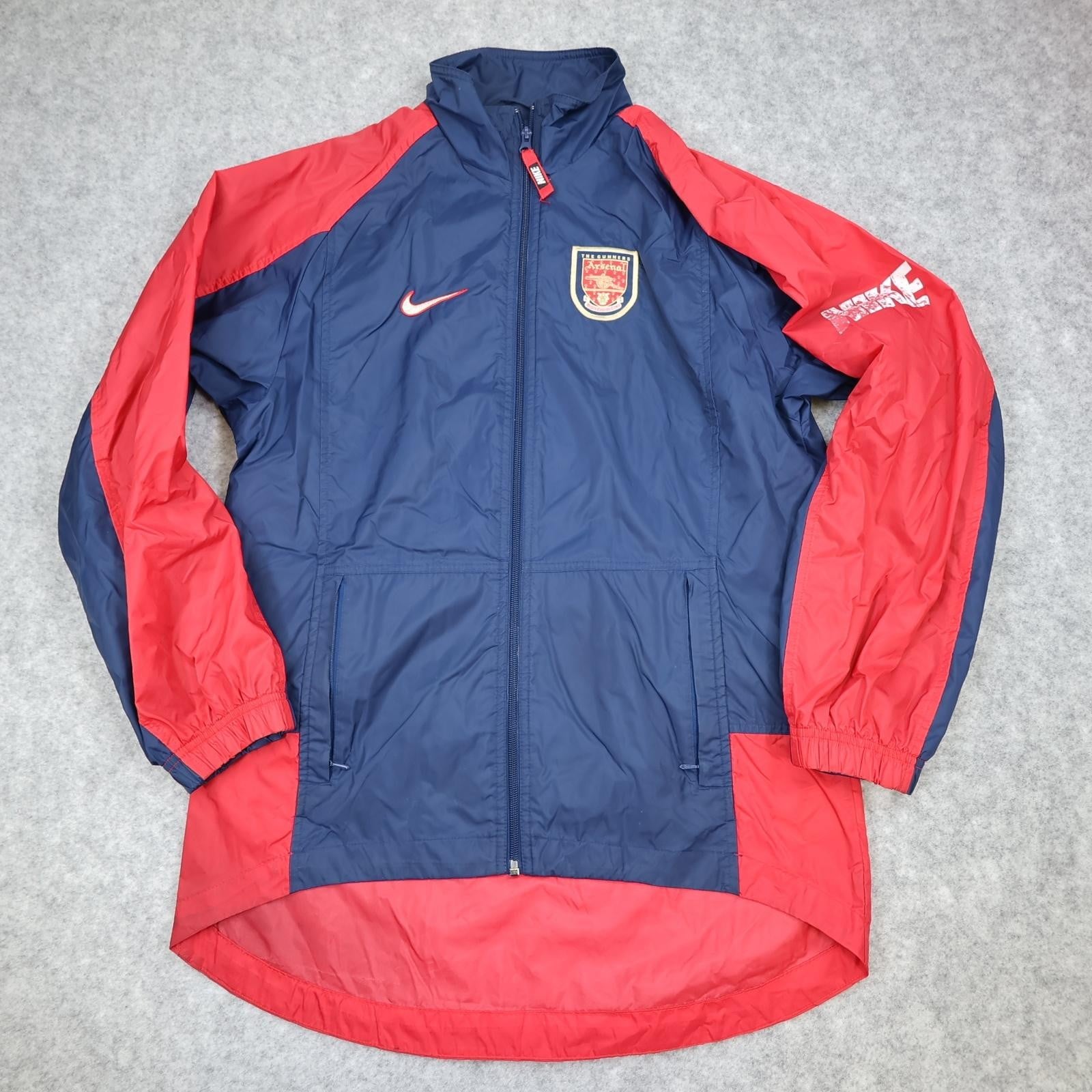 Vintage Arsenal Jacket Mens Small Navy Red Football Nike The Gunners 90s