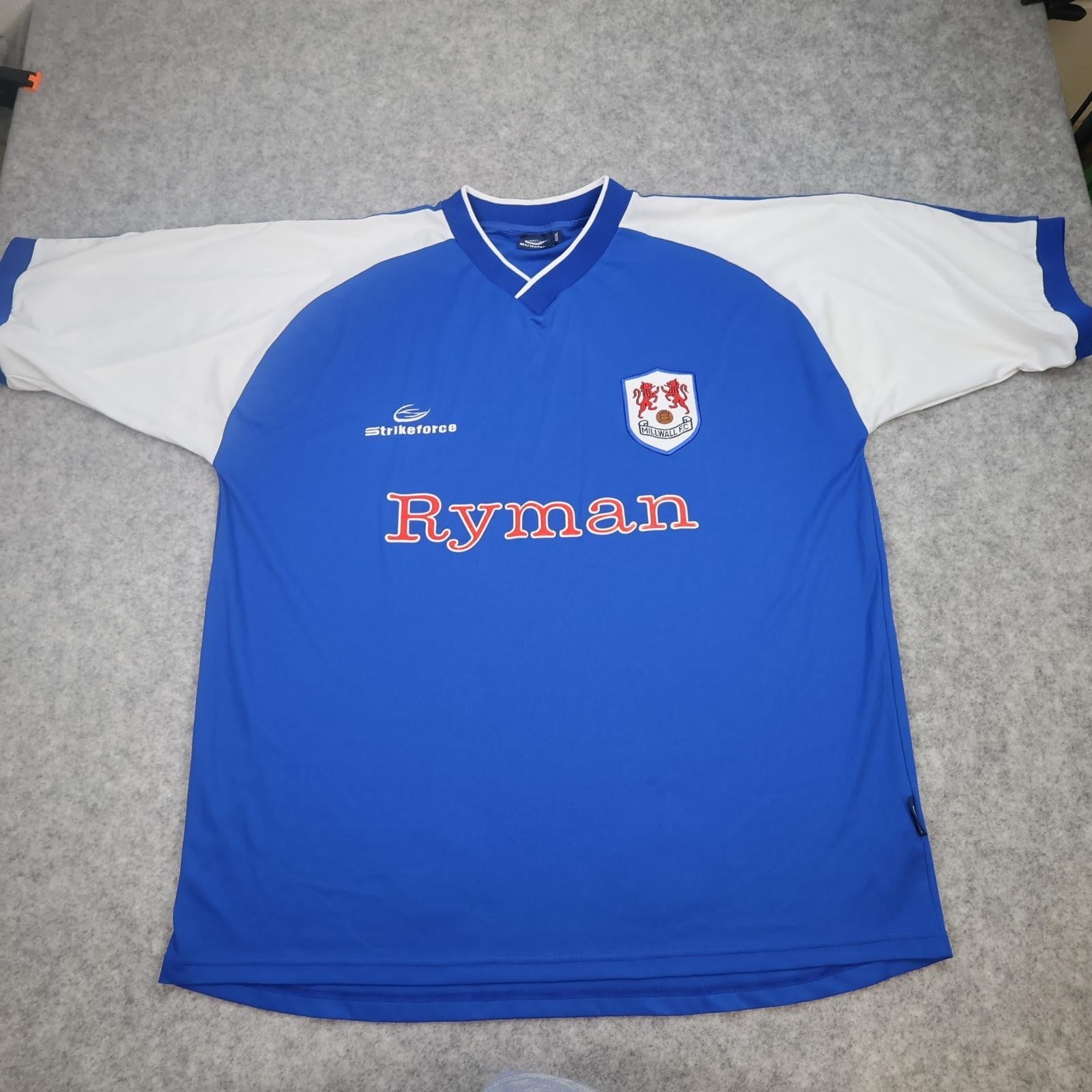 Millwall Shirt Mens 3XL Blue Home 2003 2004 Strikeforce Ryman Soccer Jersey