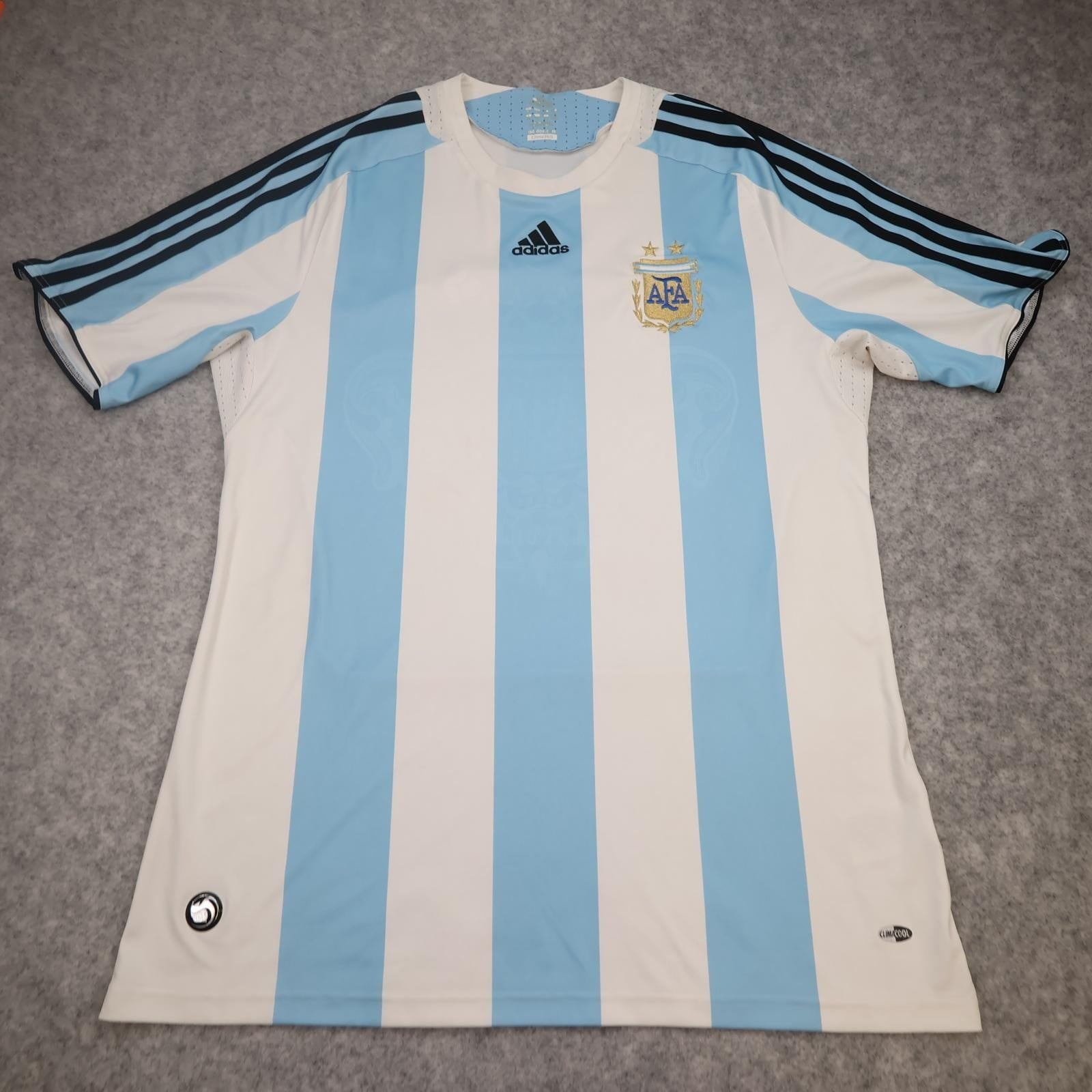 Argentina Home Shirt Mens Extra Large Blue 2007 2009 Football Adidas Jersey