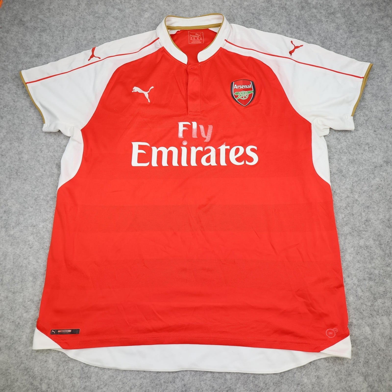 Arsenal Shirt Mens 2XL Red Home 2015 2016 Football Puma Emirates Soccer Jersey