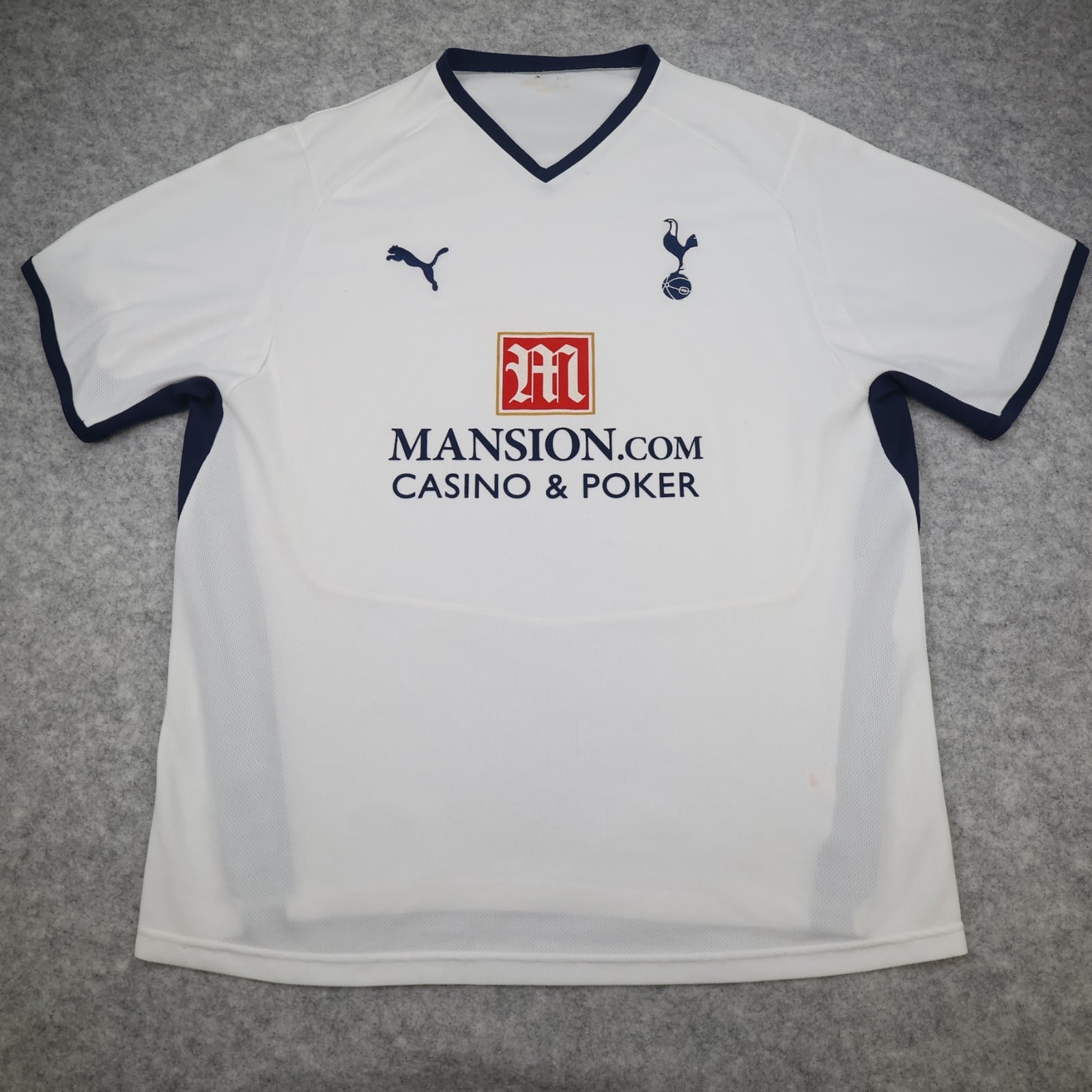 Tottenham Hotspur Shirt 2XL Puma White Home Kit 2008 2009 Soccer Jersey
