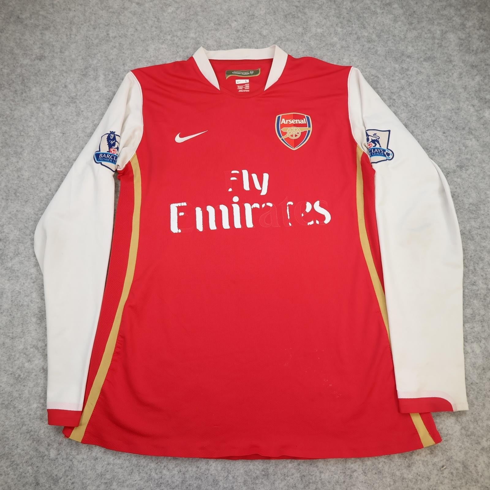 Arsenal Shirt Mens Large Red Home Long Sleeve 2006 2008 Football Nike Sagna 3