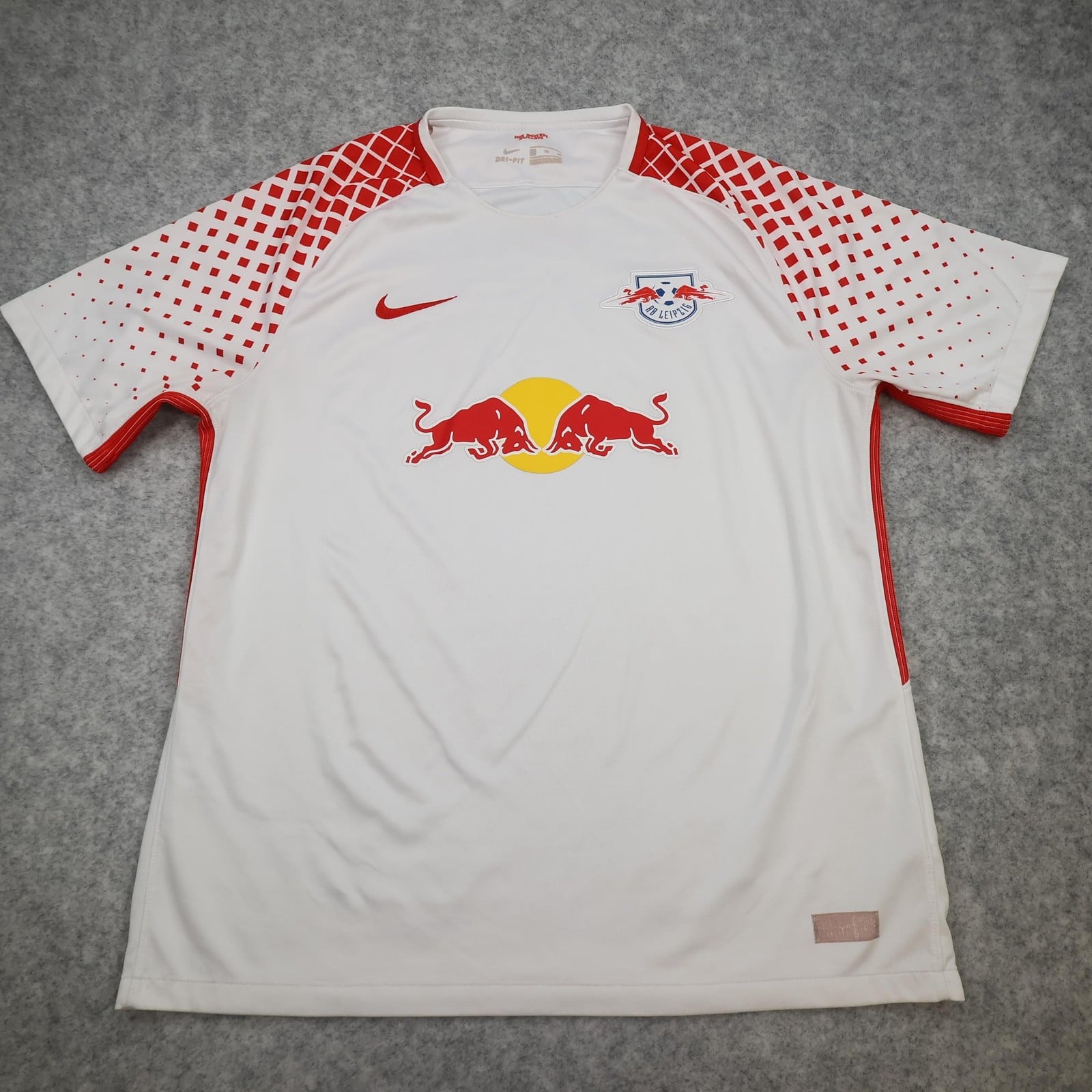 RB Leipzig Shirt Mens XL White Home 2017 2018 Nike Dri Fit Soccer Jersey