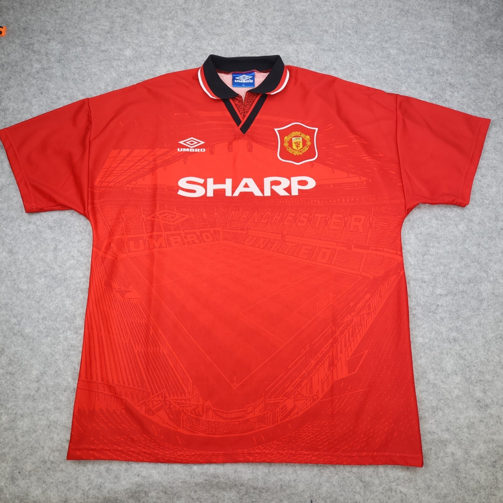 Vintage Manchester United Shirt Extra Large Red Home 1994 1996 Umbro Jersey