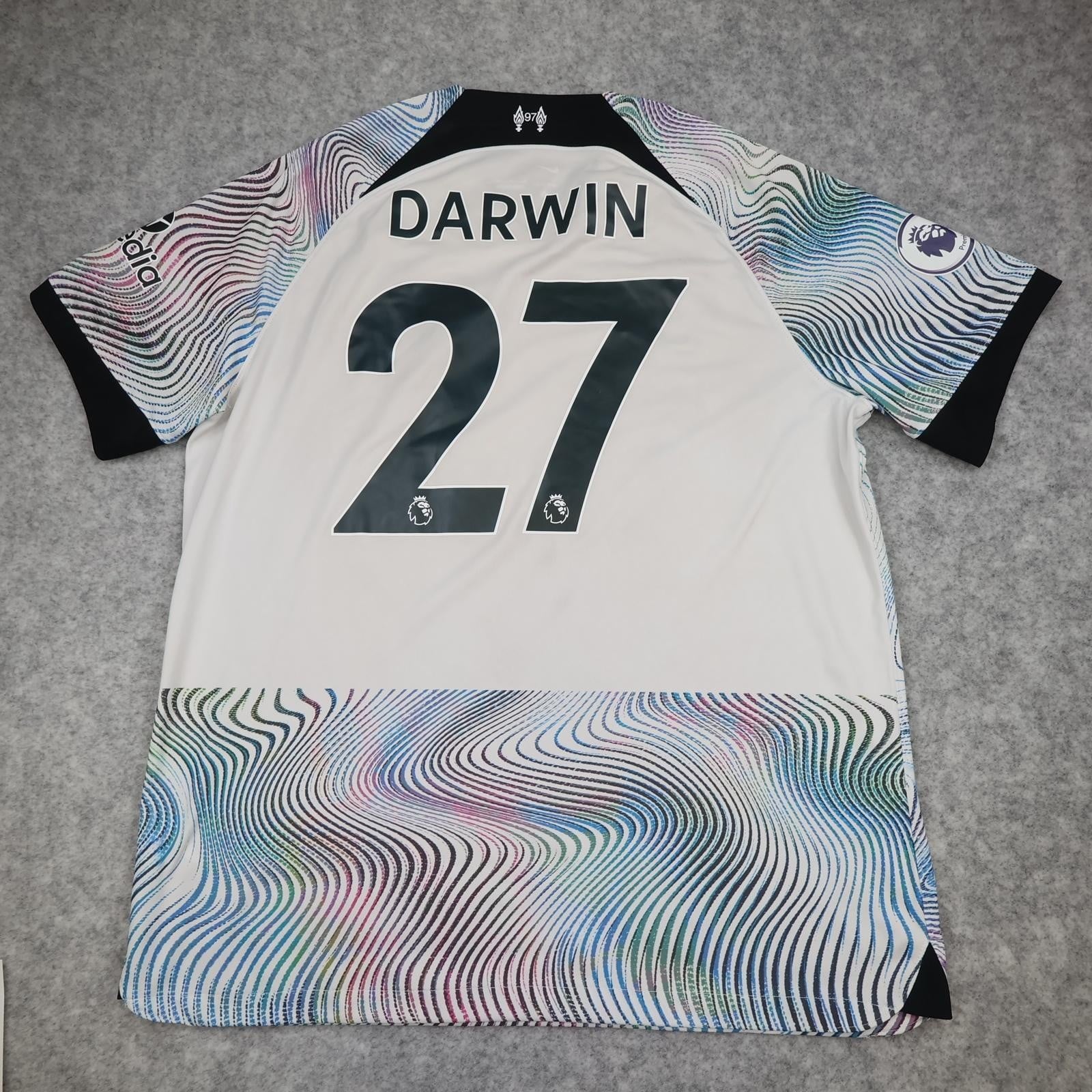 Liverpool Away Shirt Mens XL Multi EPL Football Nike 2022 2023 Darwin 27