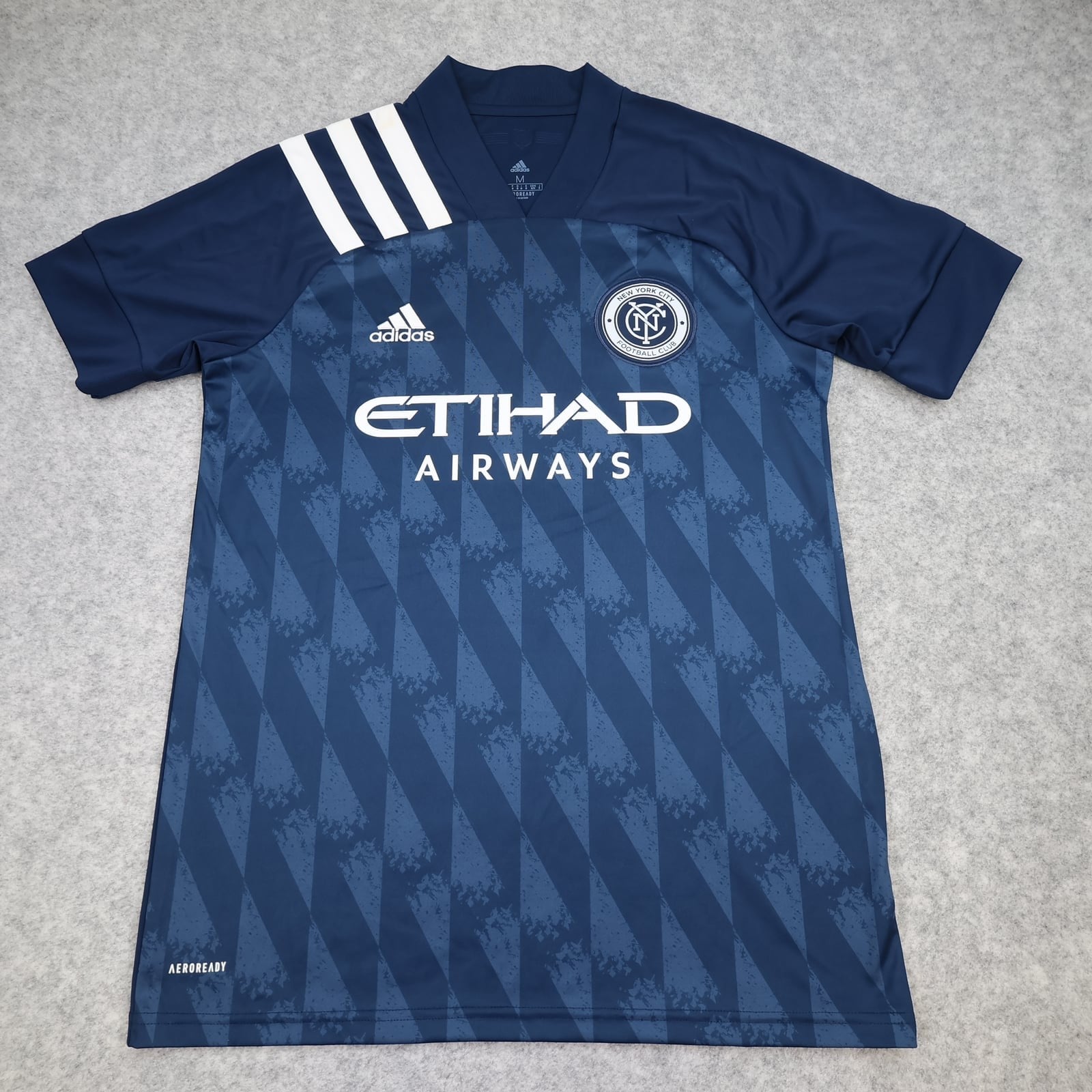 New York City FC Football Shirt Men Medium Blue Away 2020 2021 Adidas EH6195