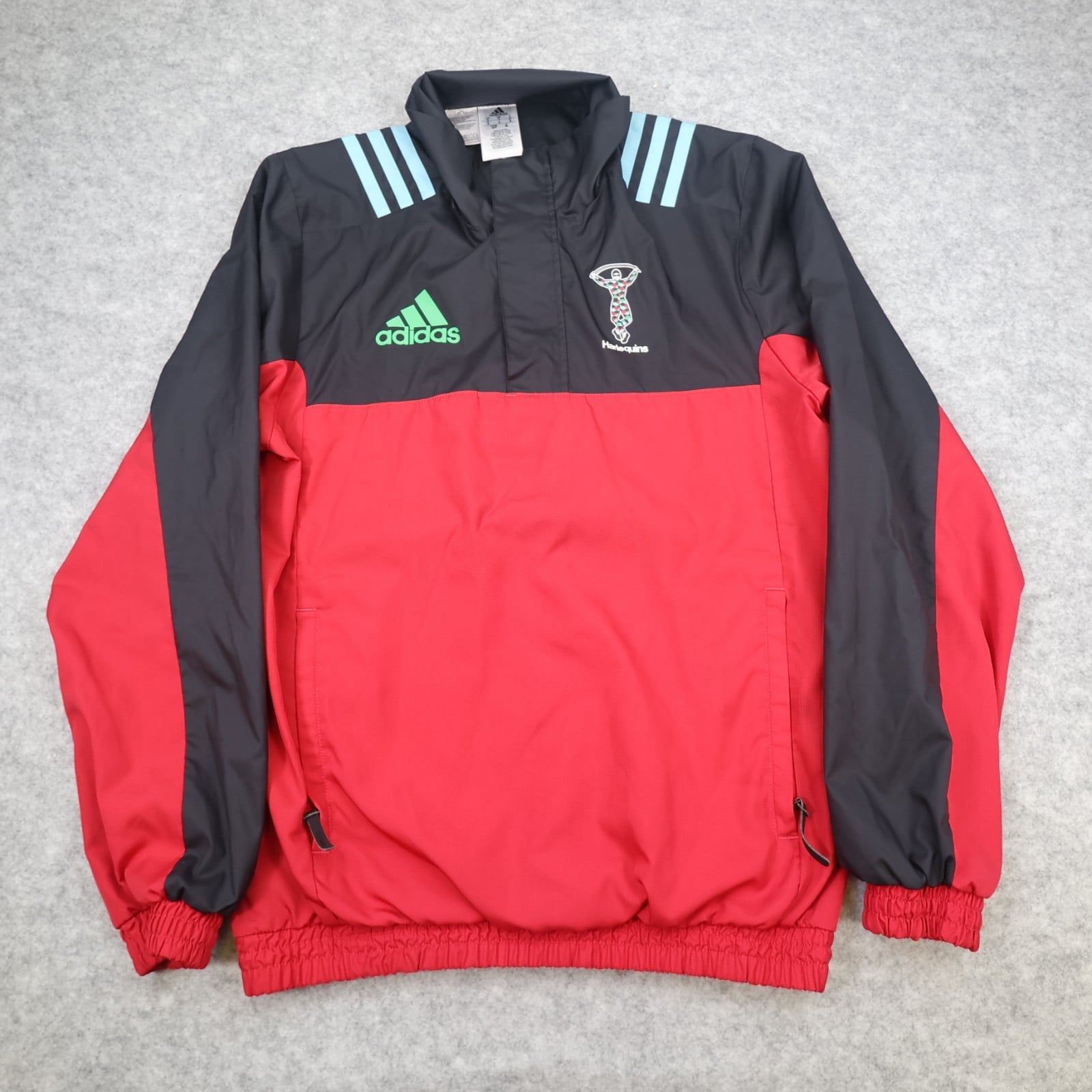 Harlequins Rugby Drill Top Small Red Kit Adidas Training Jacket 1/4 Zip Jacket