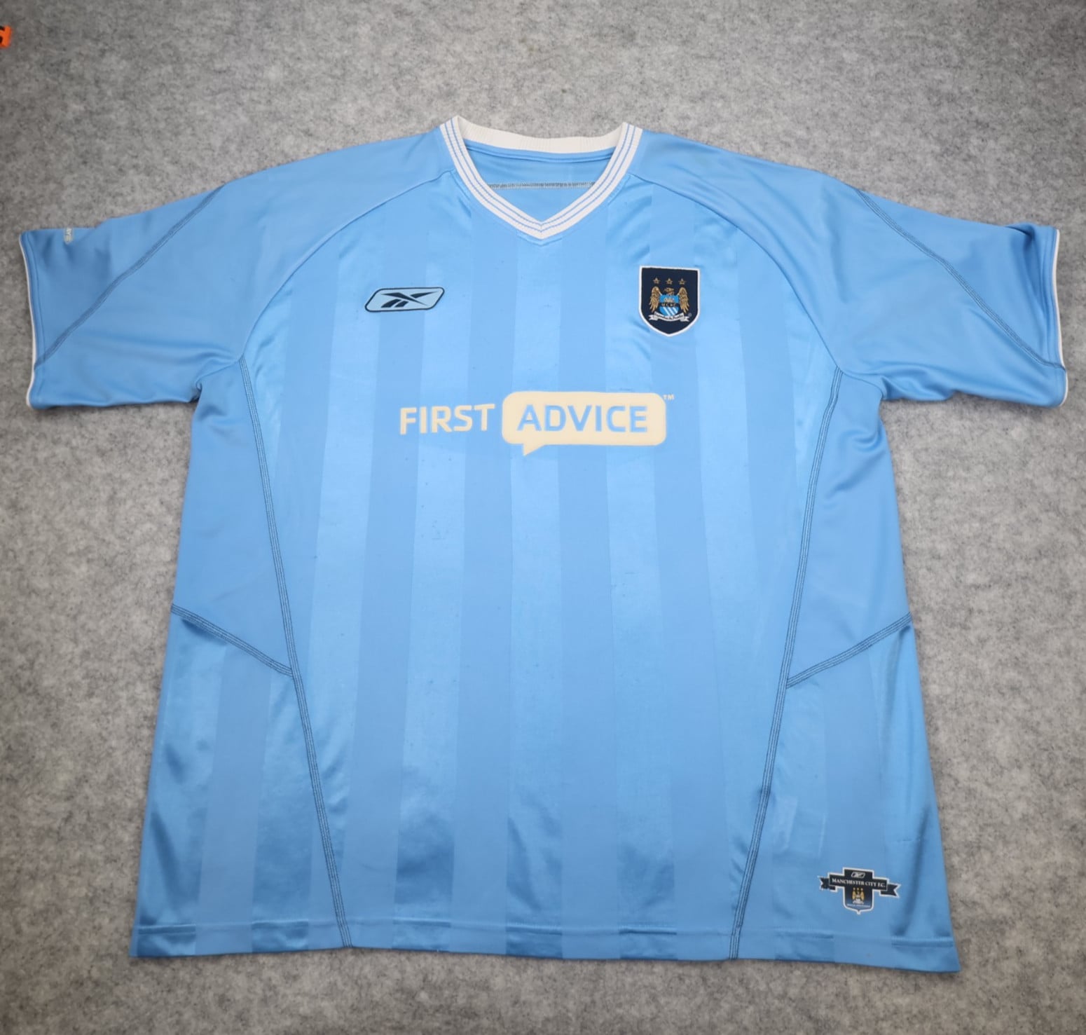 Vintage Manchester City Shirt 2XL Blue Home Kit 2003 2004 Reebok Soccer Jersey