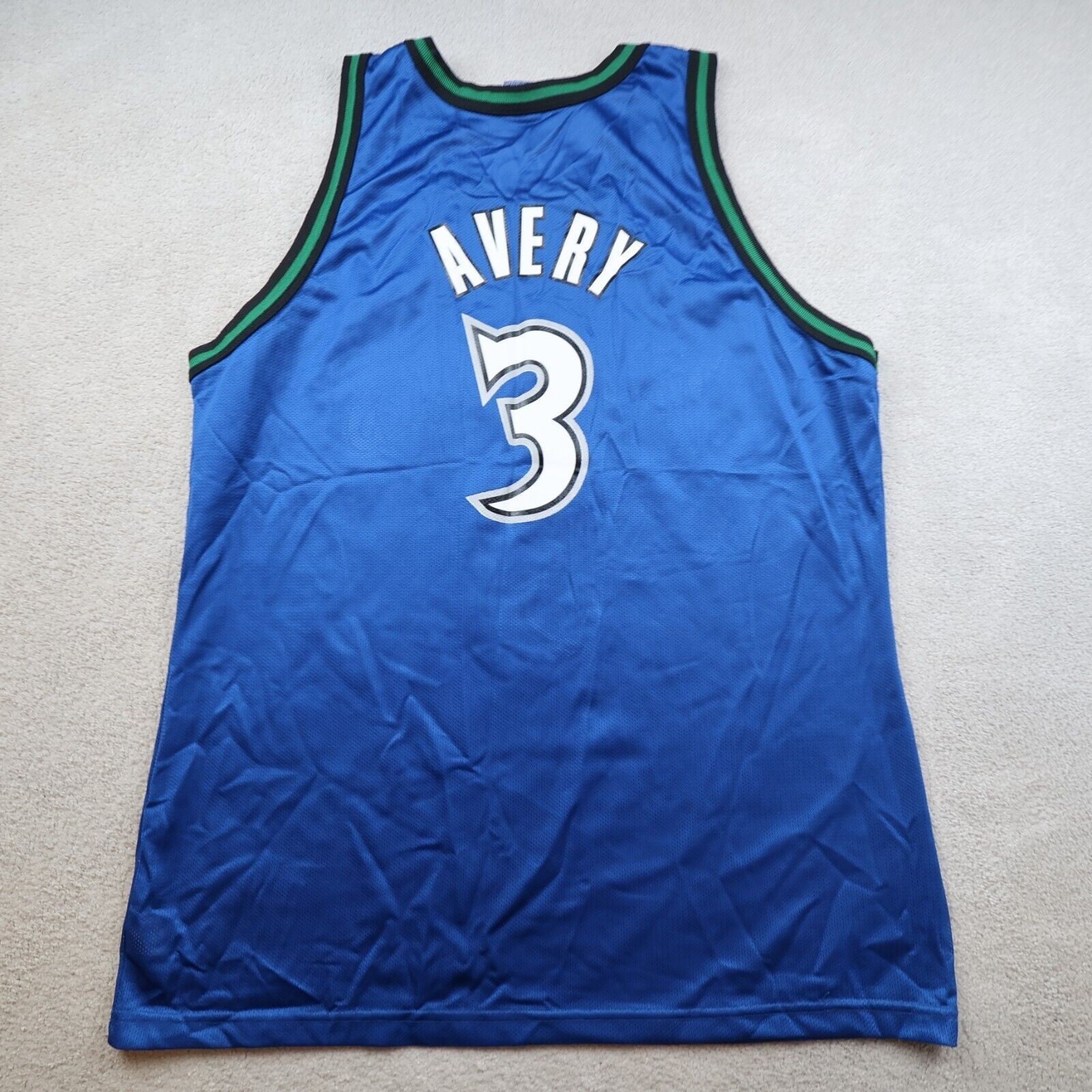 Vintage Minnesota Timberwolves Jersey Large Champion NBA Will Avery 44