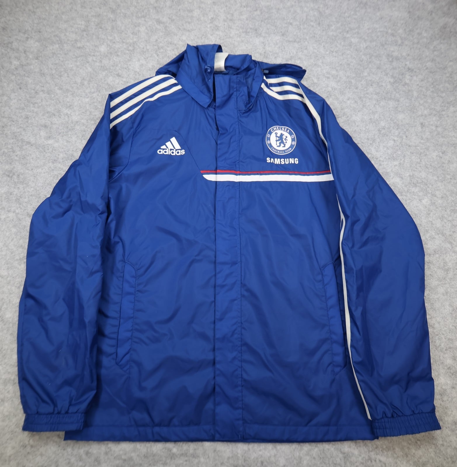 Chelsea Football Jacket Medium Blue Training Windreaker Adidas 2012 13 Full Zip