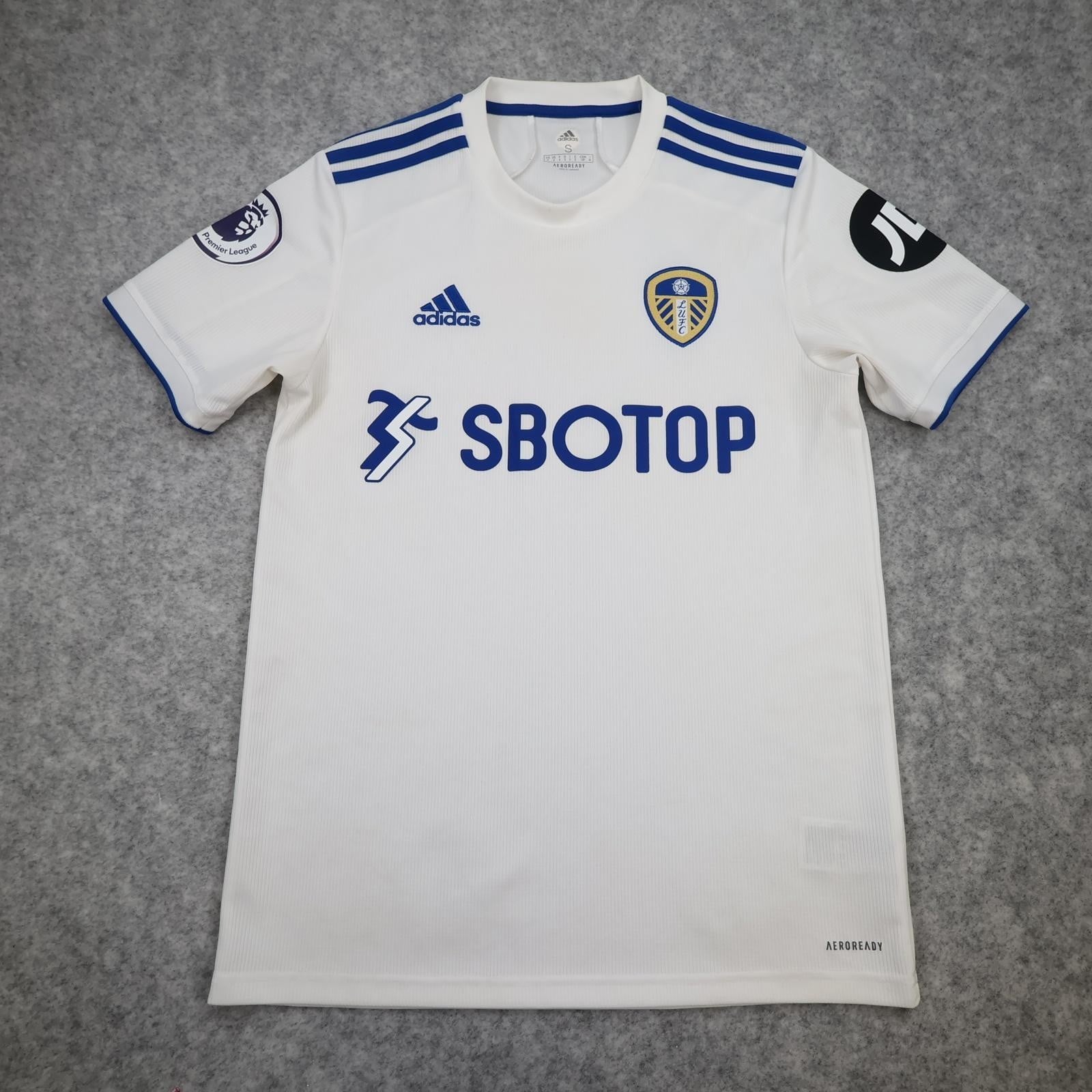 Leeds United Shirt Mens Small White Home 2020 2021 EPL Football Adidas SBOTOP