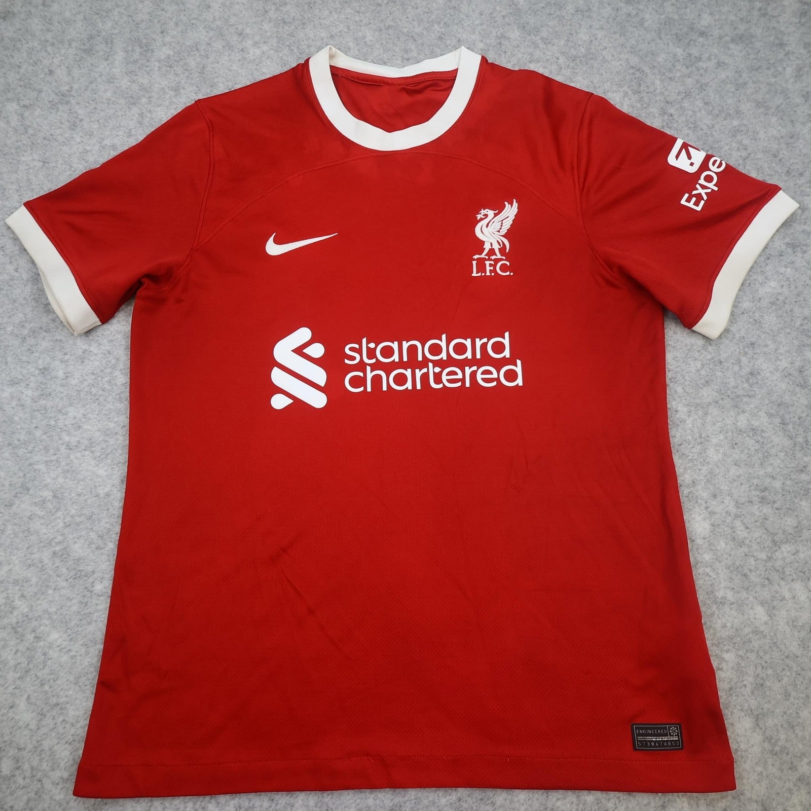 Liverpool Shirt Mens Medium Red Home 2023 2024 Football Nike Standard Chartered