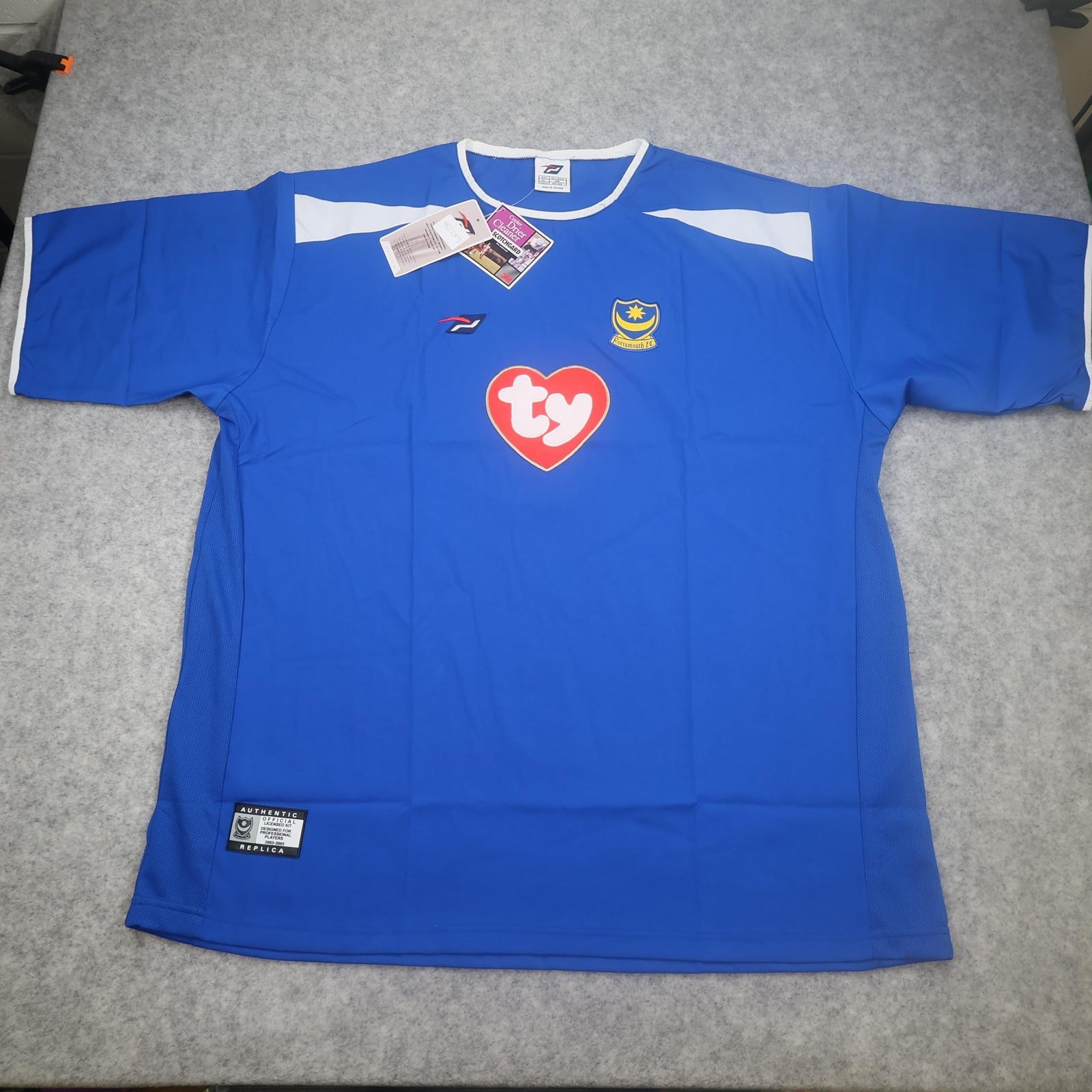 Vintage Portsmouth Shirt Mens 3XL Blue Home 2003 2005 Football Pompey Sport Ty