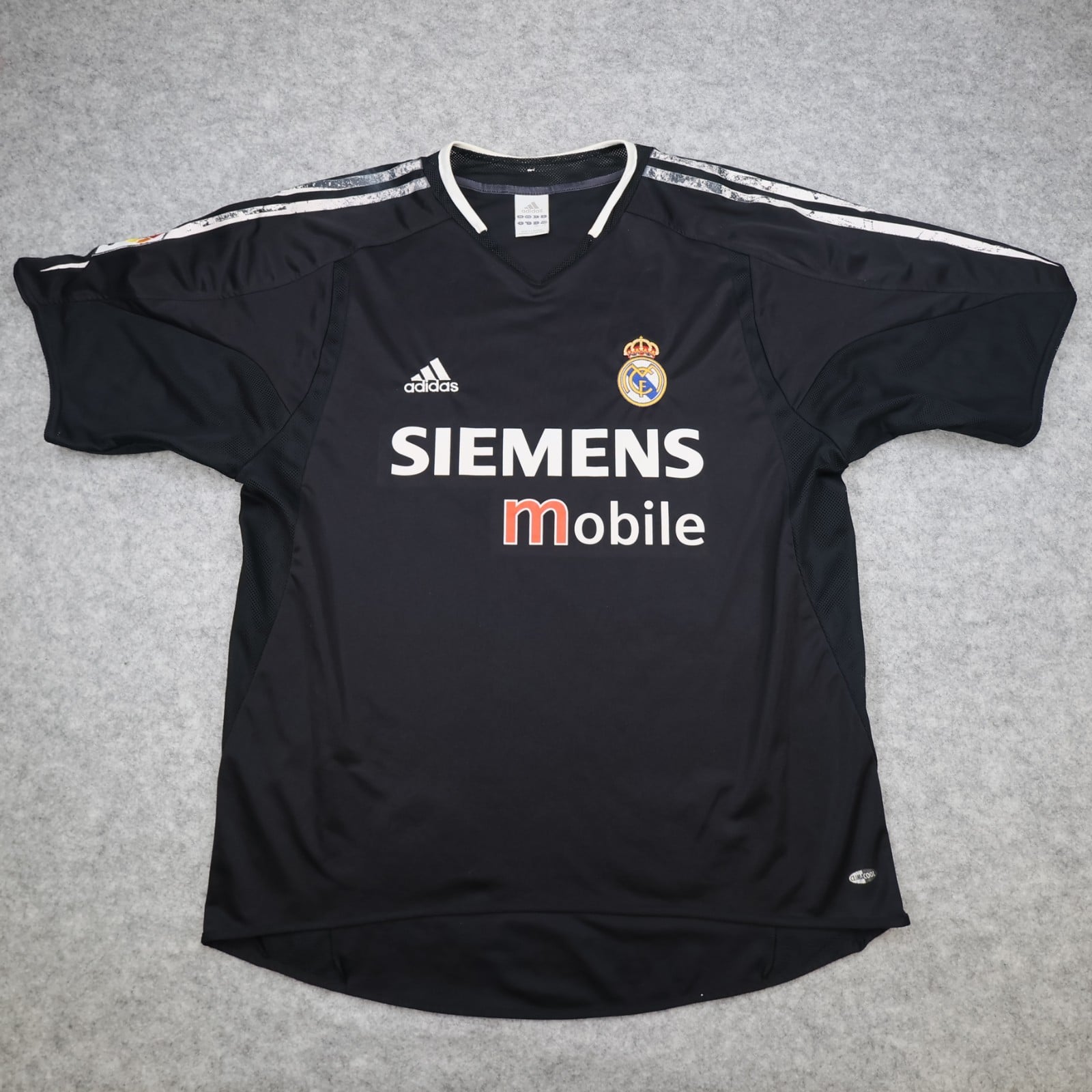 Vintage Real Madrid Shirt Large Black Away Kit 2004 2005 Adidas Football Jersey