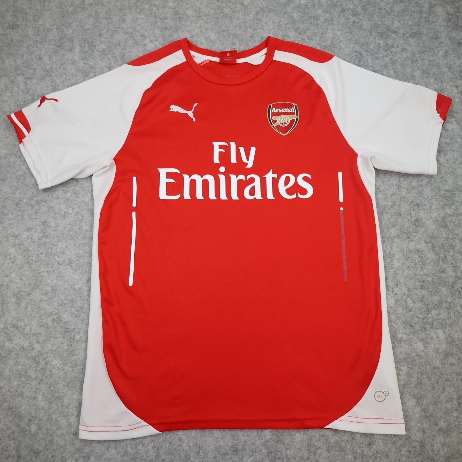 Arsenal Shirt Mens Large Red Home EPL 2014 2015 Puma Fly Emirates Jersey