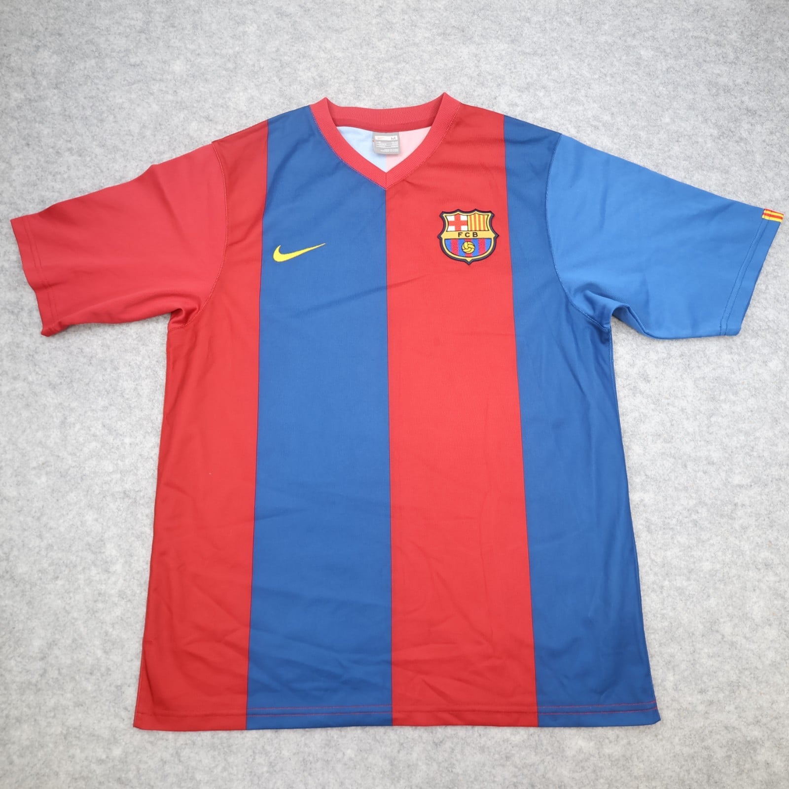 Vintage Barcelona Shirt Medium Red Home Kit 2008 2009 Nike Jersey Football