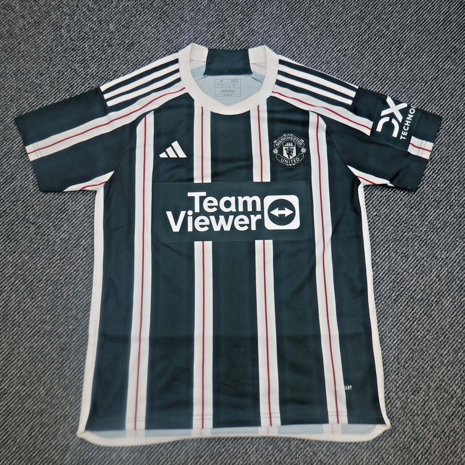 Manchester United Shirt Medium White Green Away Kit 2023 2024 Adidas Jersey