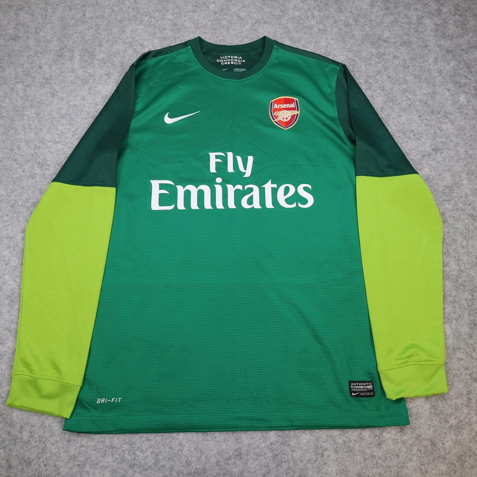 Arsenal Goalkeeper Shirt Mens Medium Green 2012 2013 Soccer Jersey Nike Football