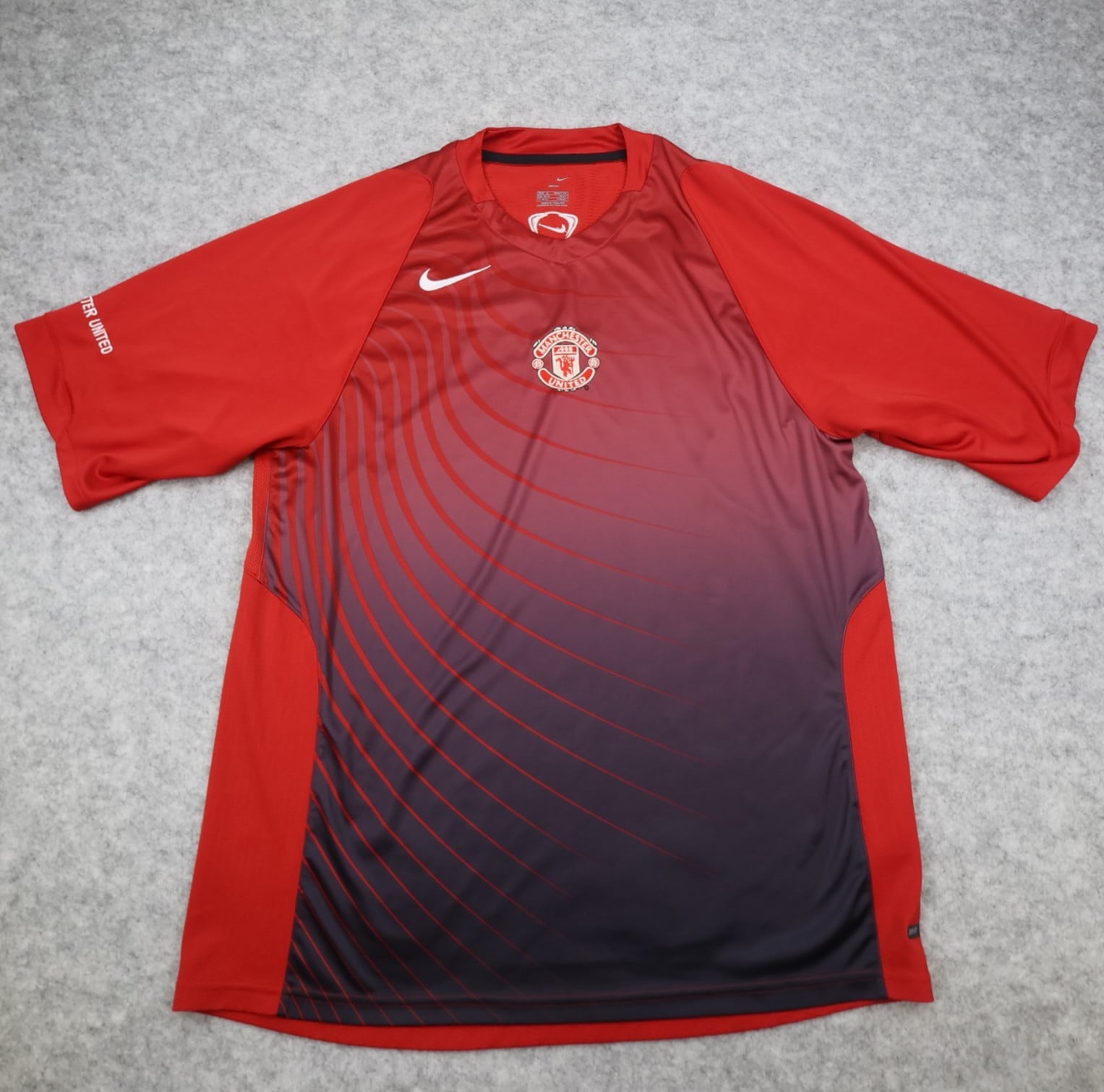 Manchester United Shirt Large Red Training Kit 2006 2007 Nike Soccer Jersey