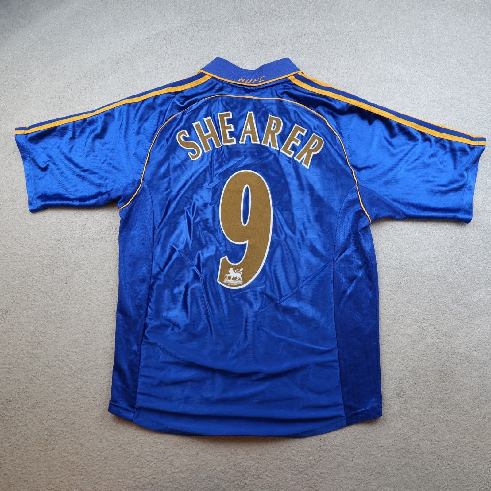 Vintage Newcastle United Shirt Large Blue Away Kit 1998 1999 Jersey Alan Shearer